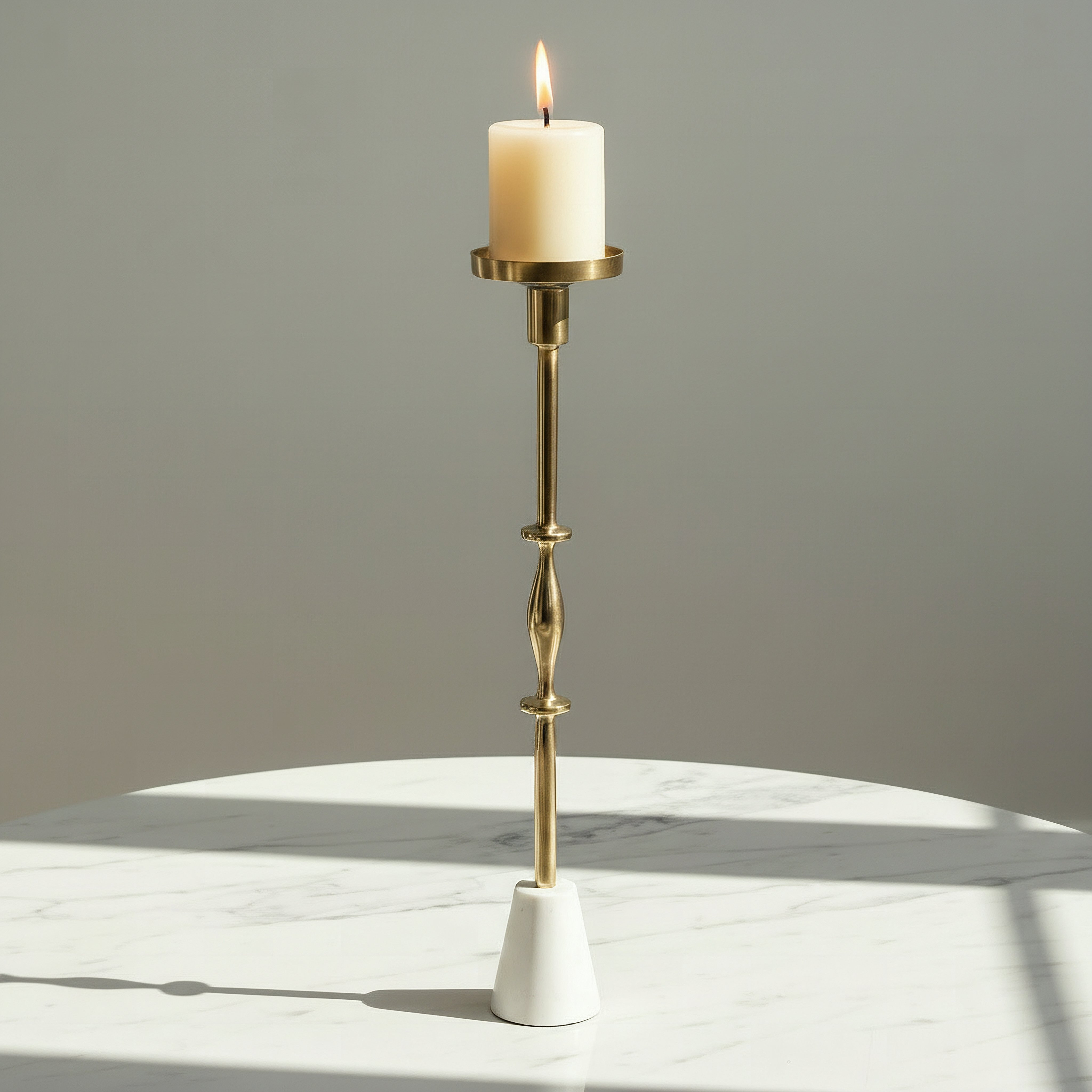 Casa Luxe Decorative Pillar Candleholder - 11x11x49 cm-hbxlivingroom-decorandaccessories-candleholders-image-2