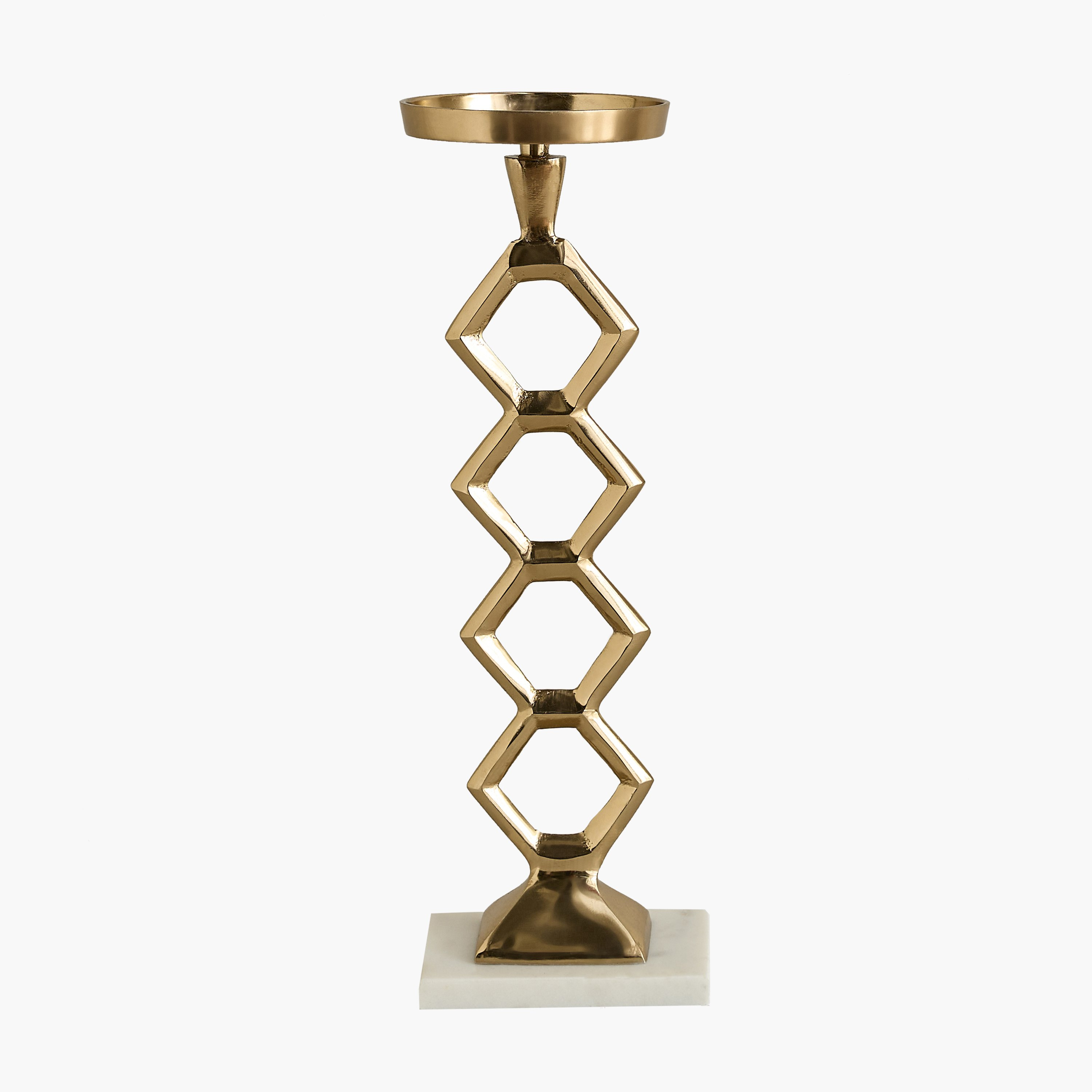 Casa Luxe Decorative Pillar Candleholder - 13x11x38.5 cm-hbxlivingroom-decorandaccessories-candleholders-image-11