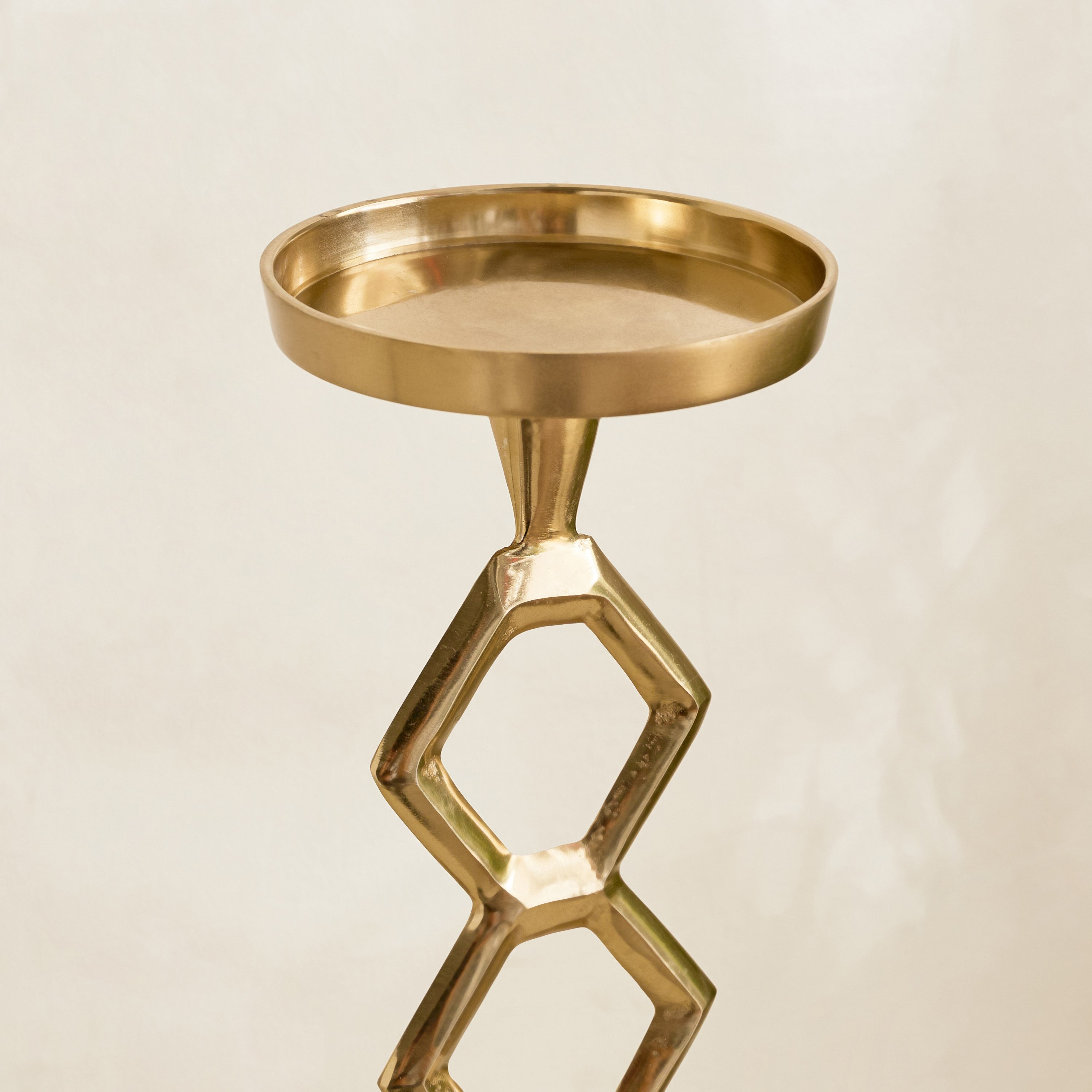 Casa Luxe Decorative Pillar Candleholder - 13x11x32 cm-hbxlivingroom-decorandaccessories-candleholders-image-3