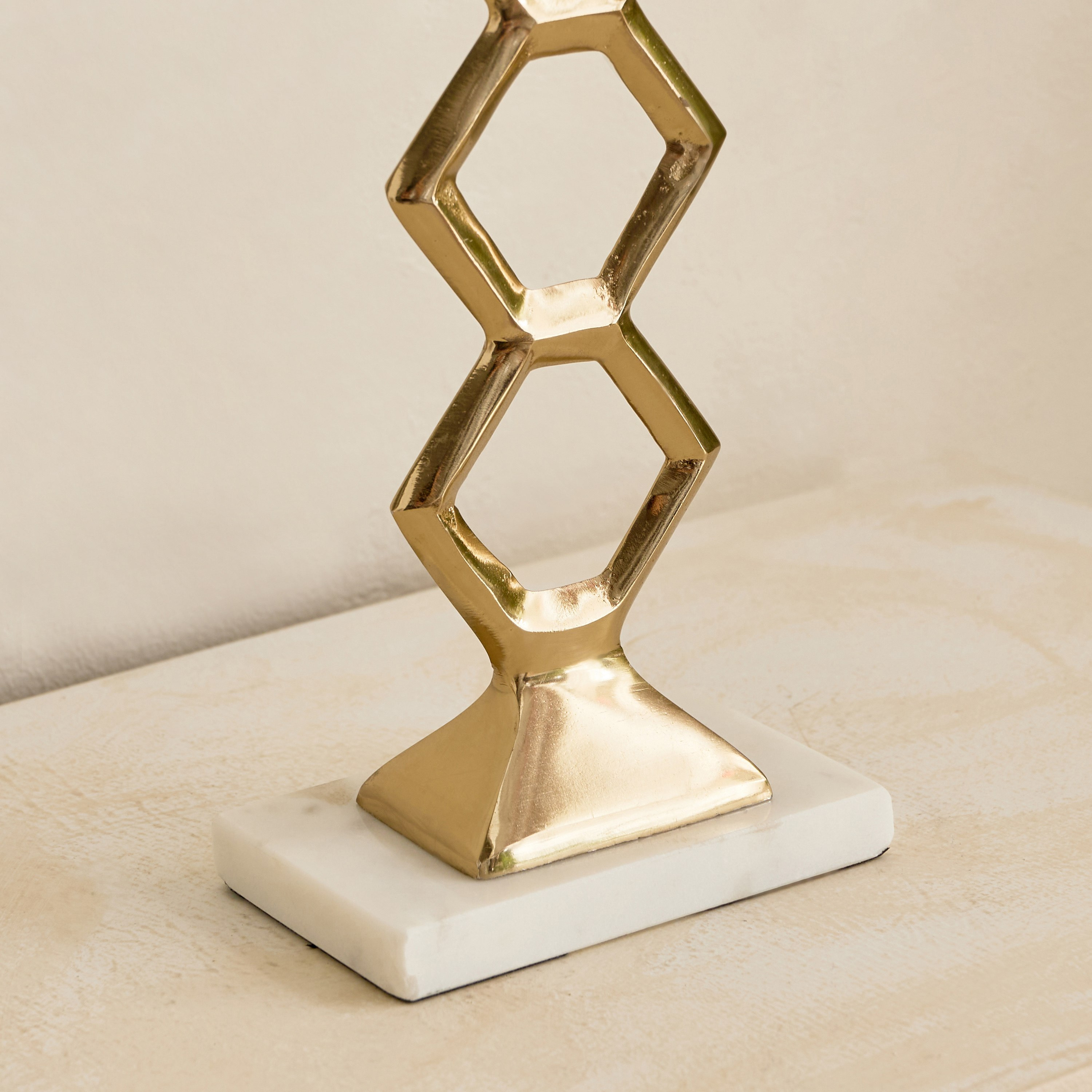 Casa Luxe Decorative Pillar Candleholder - 13x11x32 cm-hbxlivingroom-decorandaccessories-candleholders-image-4