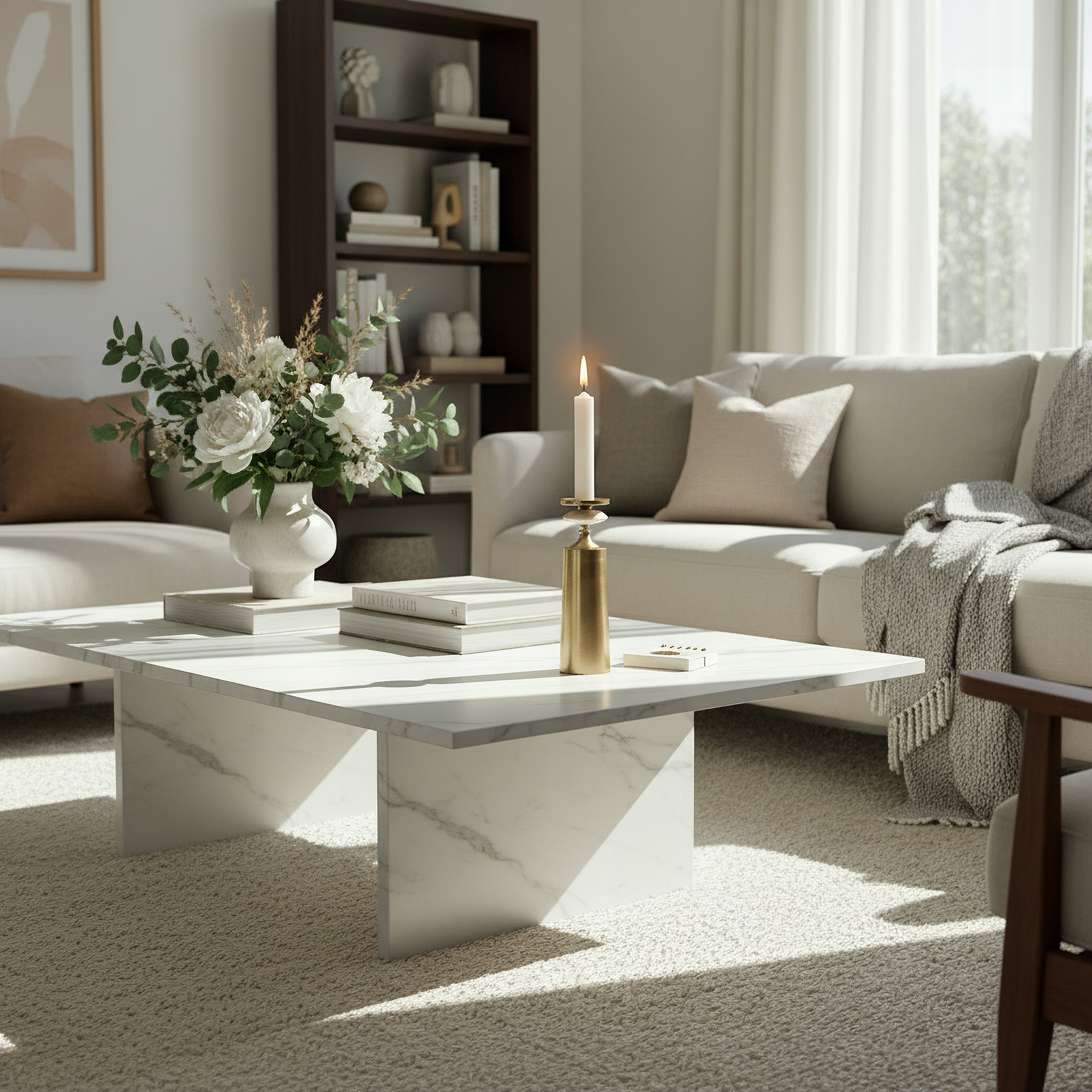 Casa Luxe Decorative Pillar Candleholder - 11x11x42 cm-hbxlivingroom-decorandaccessories-candleholders-image-5