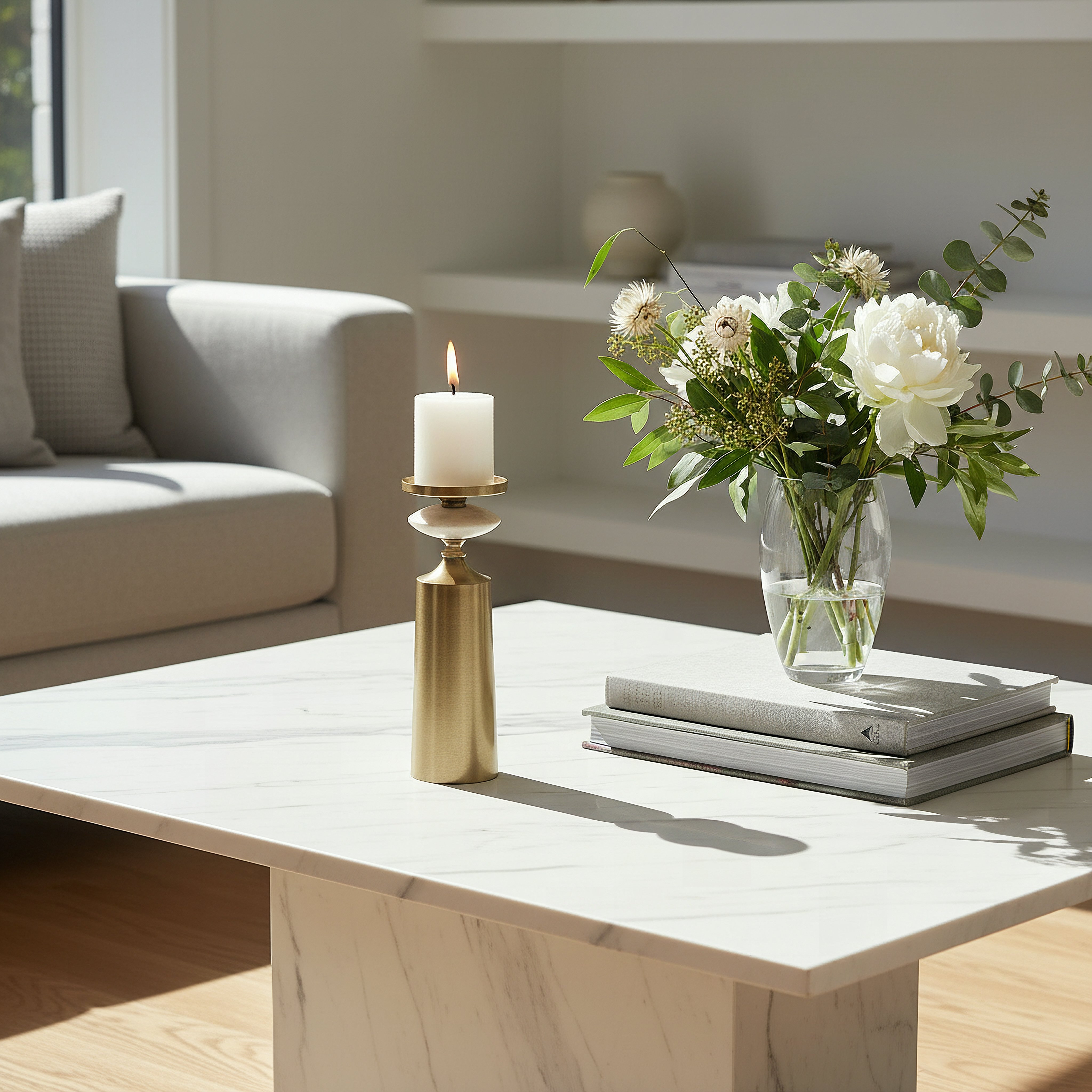 حامل شموع عمودية للديكور من كاسا لوكس - 11x11x31 سم-hbxlivingroom-decorandaccessories-candleholders-image-5