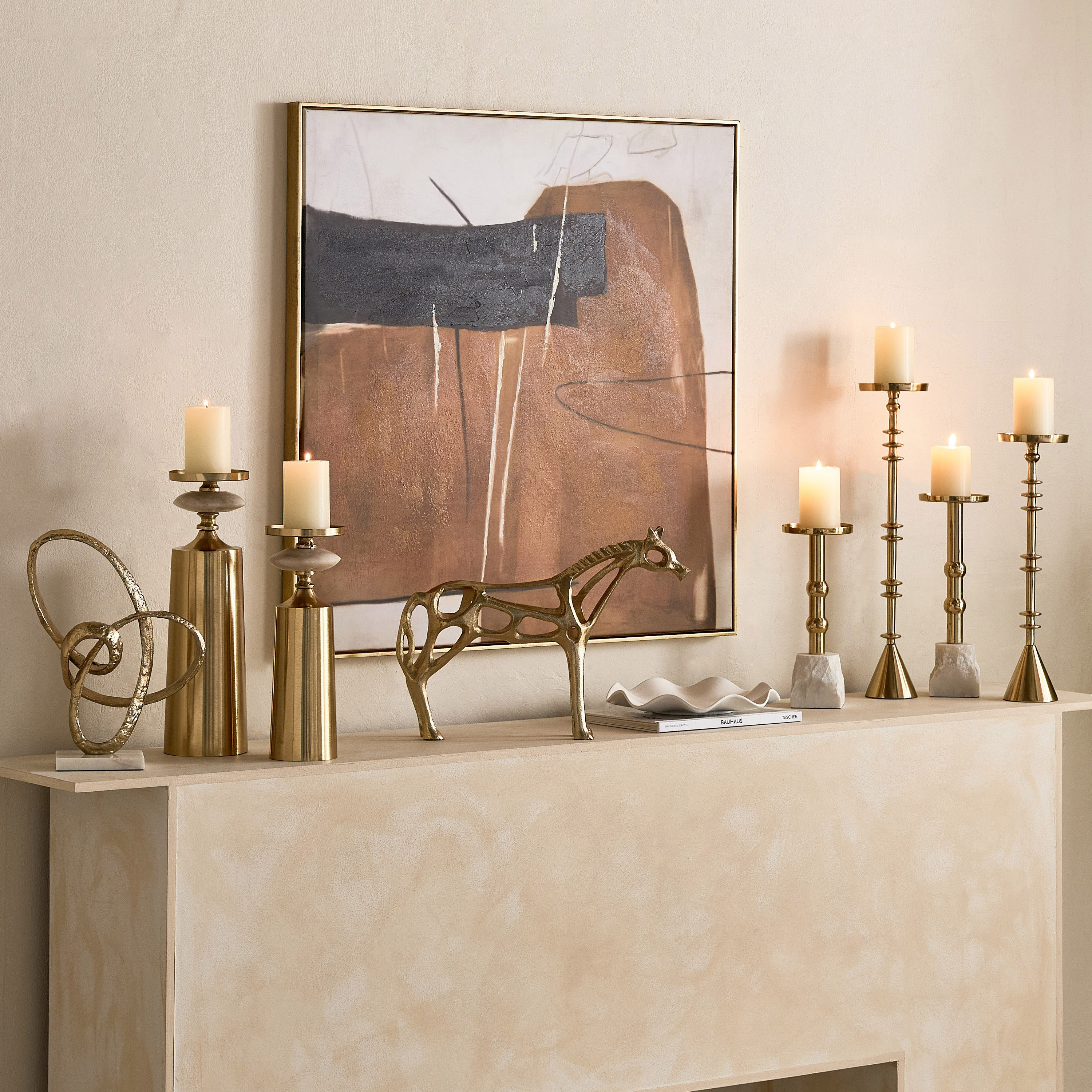 حامل شموع عمودية للديكور من كاسا لوكس - 11x11x31 سم-hbxlivingroom-decorandaccessories-candleholders-image-9