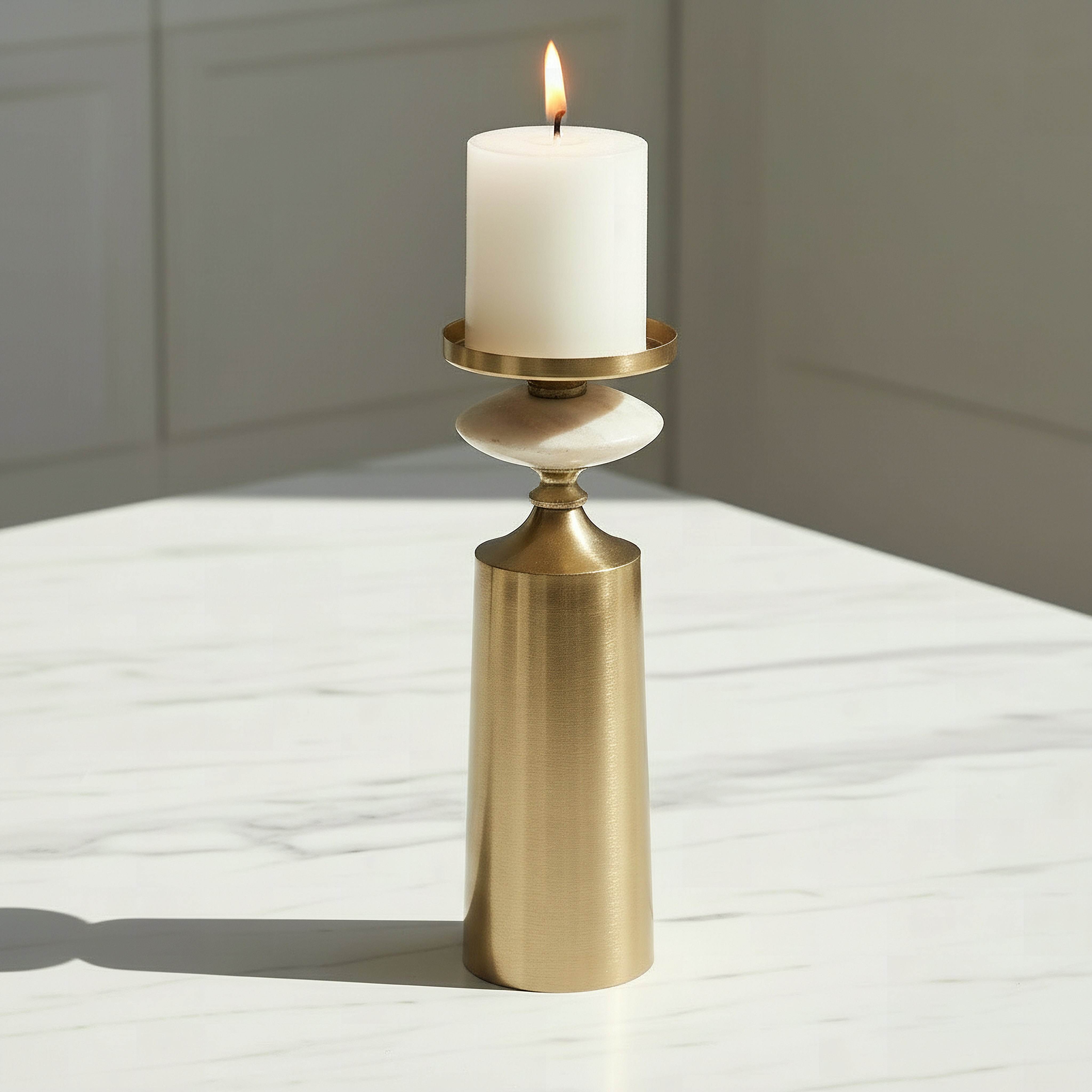 حامل شموع عمودية للديكور من كاسا لوكس - 11x11x31 سم-hbxlivingroom-decorandaccessories-candleholders-image-2