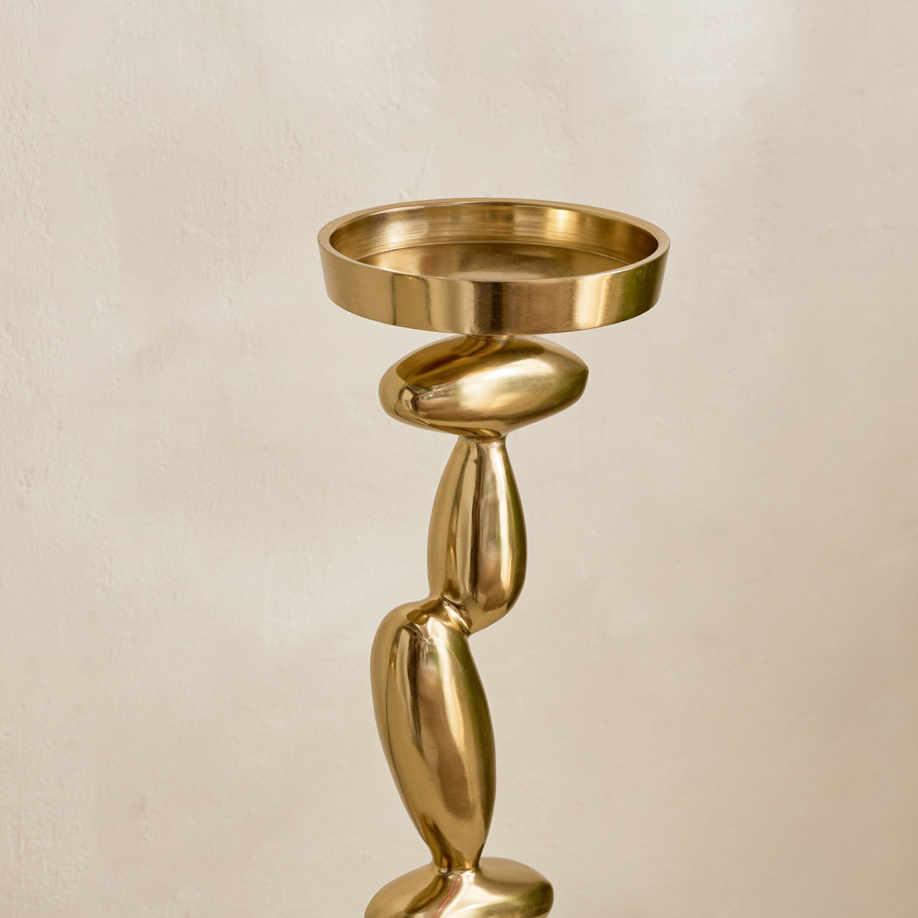 Casa Luxe Decorative Pillar Candleholder - 11x11x38 cm-hbxlivingroom-decorandaccessories-candleholders-image-3