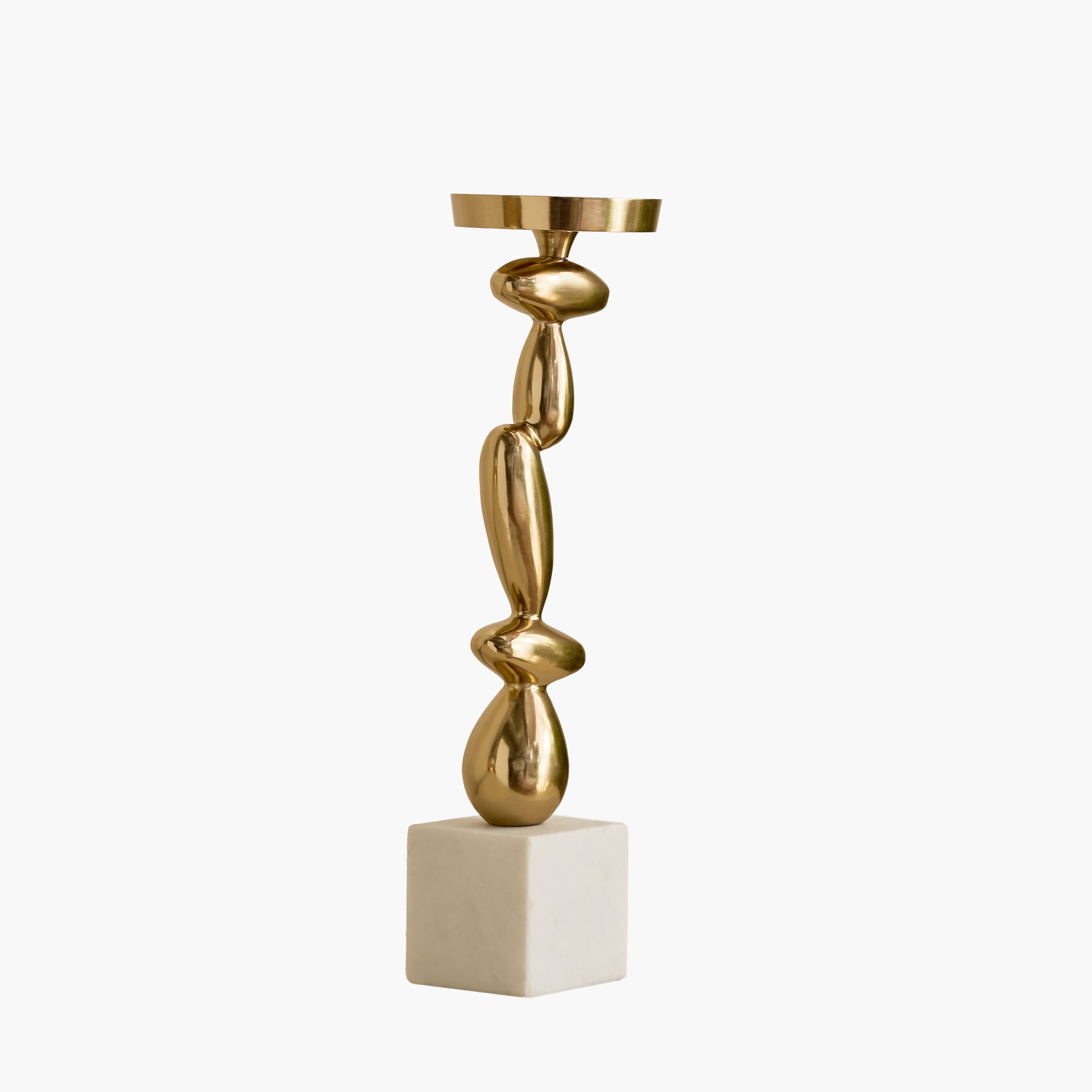 Casa Luxe Decorative Pillar Candleholder - 11x11x38 cm-hbxlivingroom-decorandaccessories-candleholders-image-6
