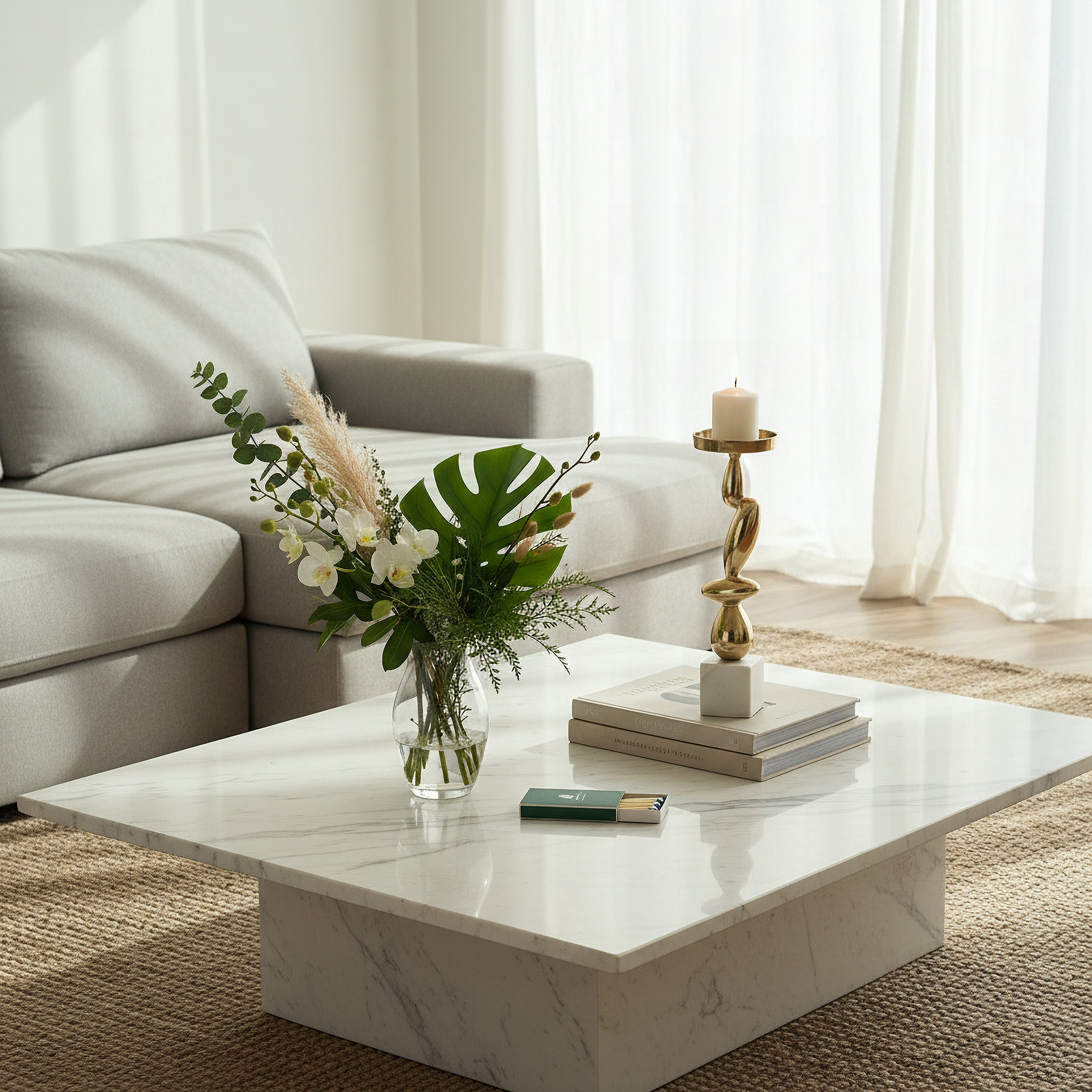 Casa Luxe Decorative Pillar Candleholder - 11x11x34 cm-hbxlivingroom-decorandaccessories-candleholders-image-5