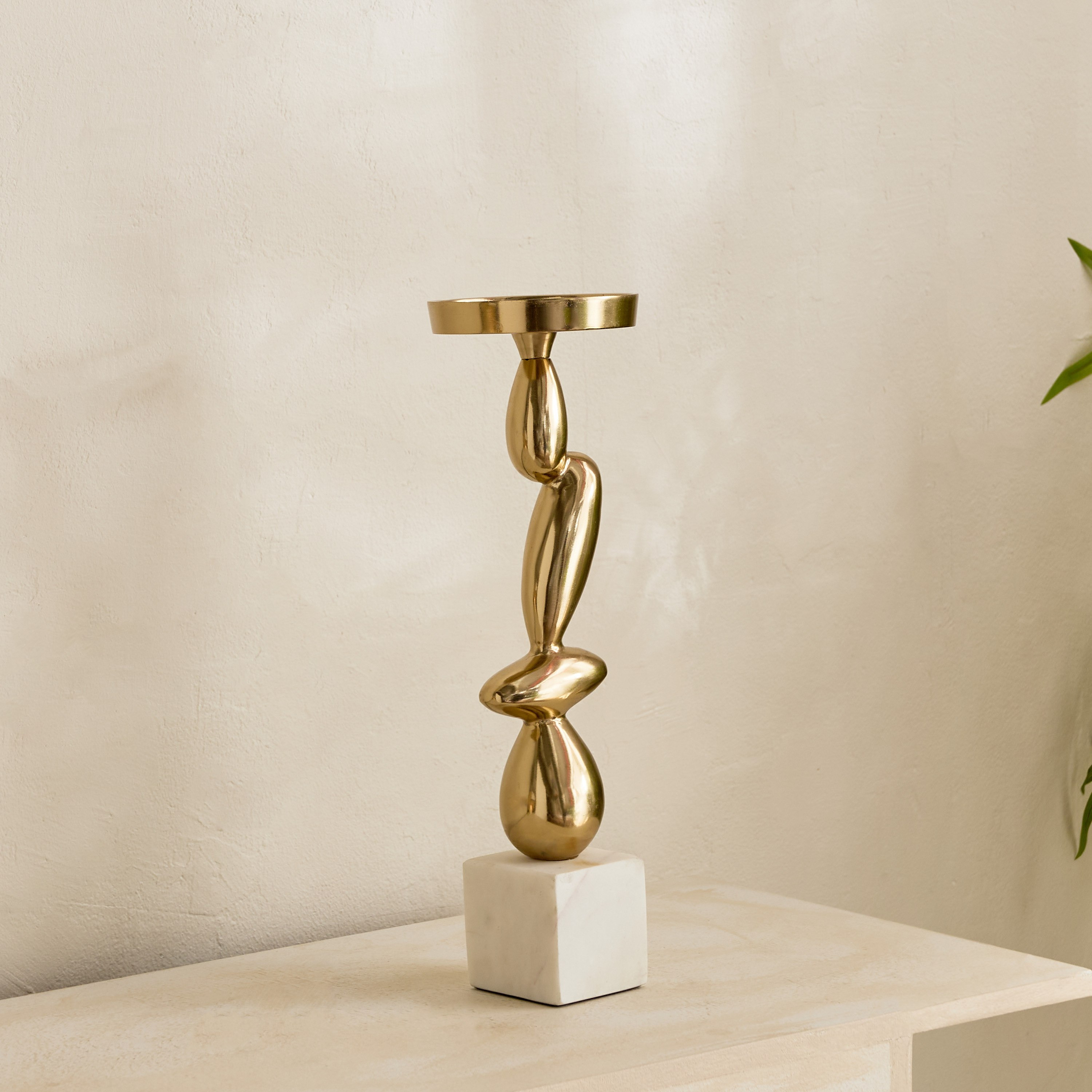 Casa Luxe Decorative Pillar Candleholder - 11x11x34 cm-hbxlivingroom-decorandaccessories-candleholders-image-7