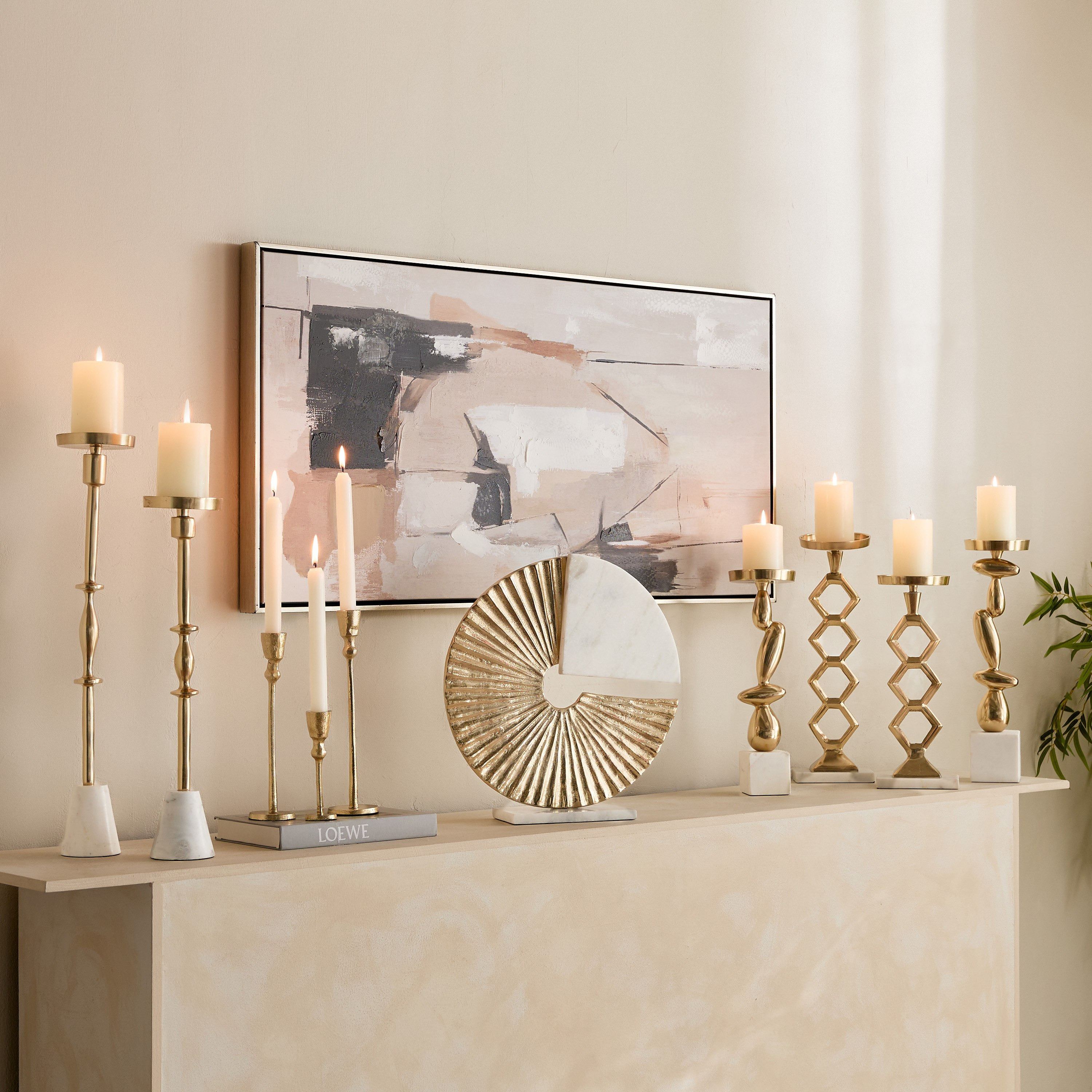 حامل شموع رفيعة مزينة فيولا من كاسا لوكس - طقم 3 قطع-hbxlivingroom-decorandaccessories-candleholders-image-7
