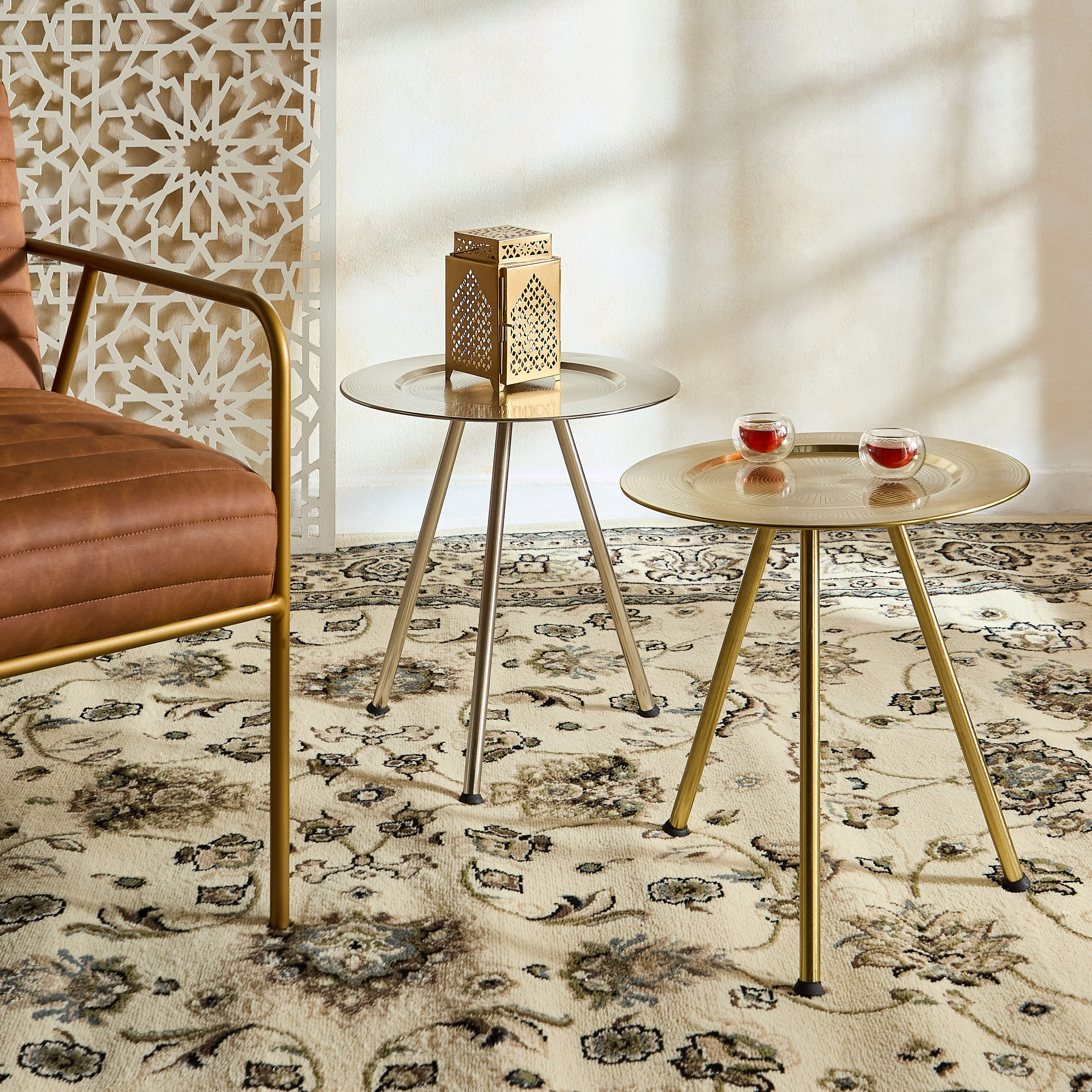 Isaba Marlina Decorative Tray Table - 41x41x45 cm-hbxdecorandfurnishings-tabletop-serveware-image-6