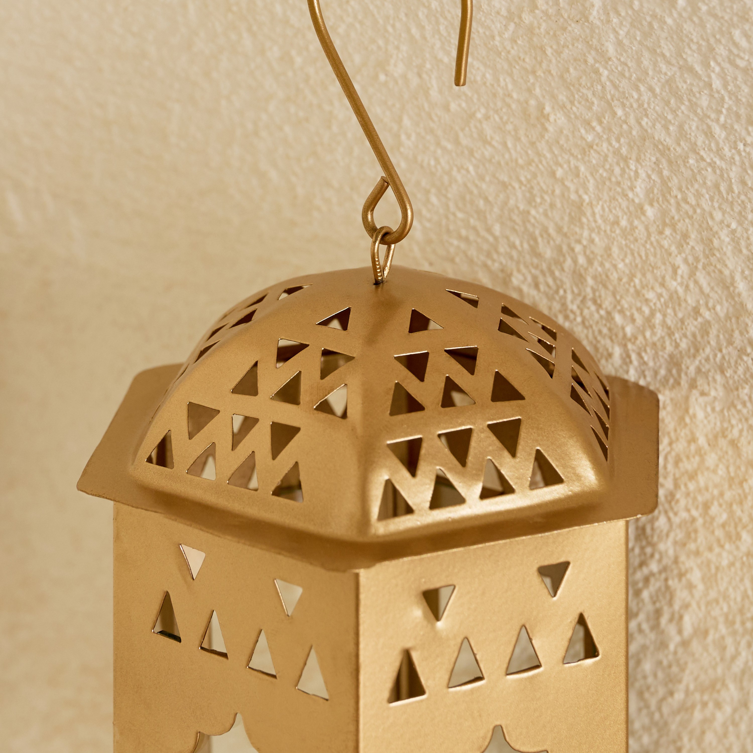 Isaba Marlina Decorative Tealight Lantern with Glass - 11x9.5x15 cm-hbxlivingroom-decorandaccessories-candleholders-image-3