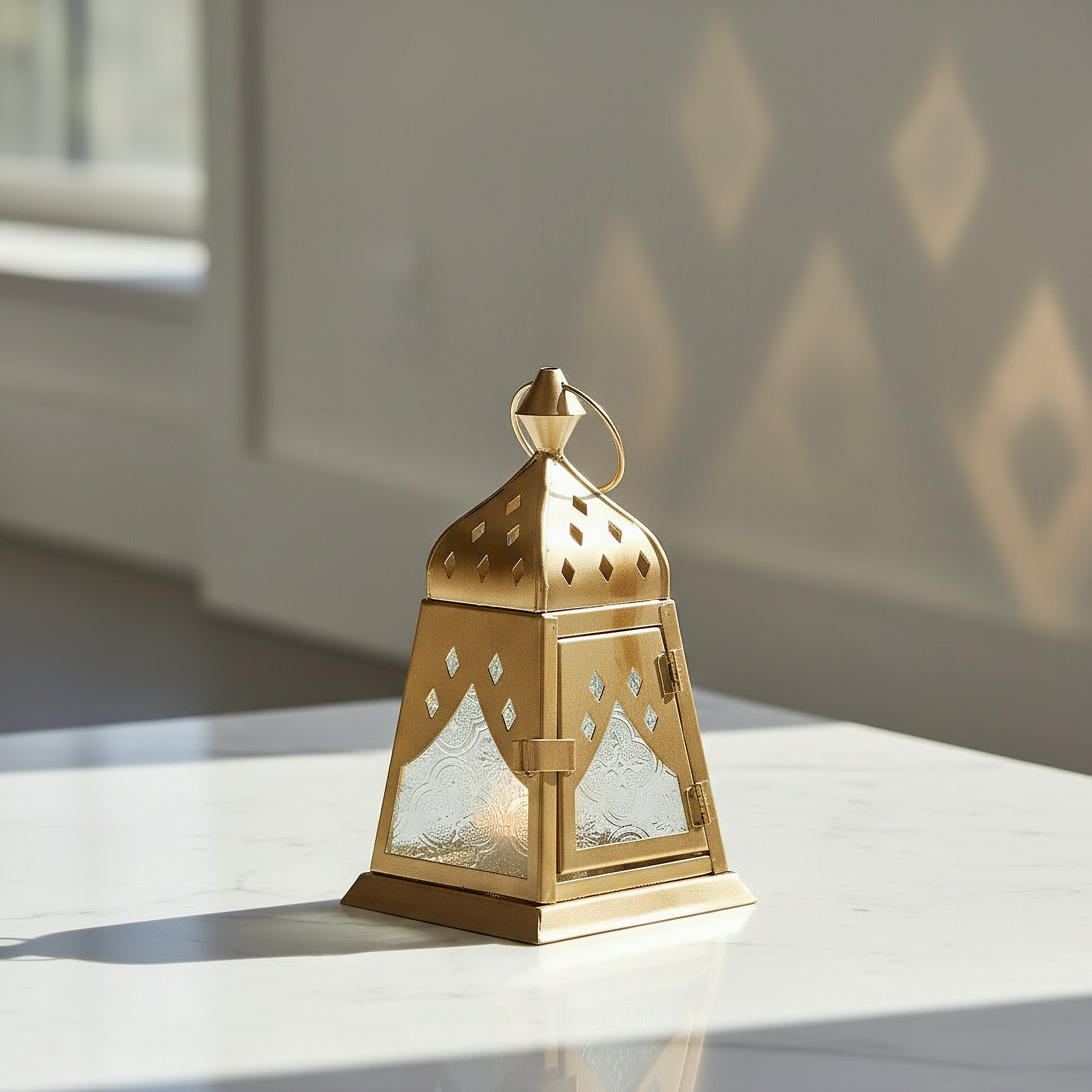 Isaba Marlina Decorative Cutwork Lantern - 10x10x17 cm-hbxdecorandfurnishings-homeaccessories-lanterns-image-2
