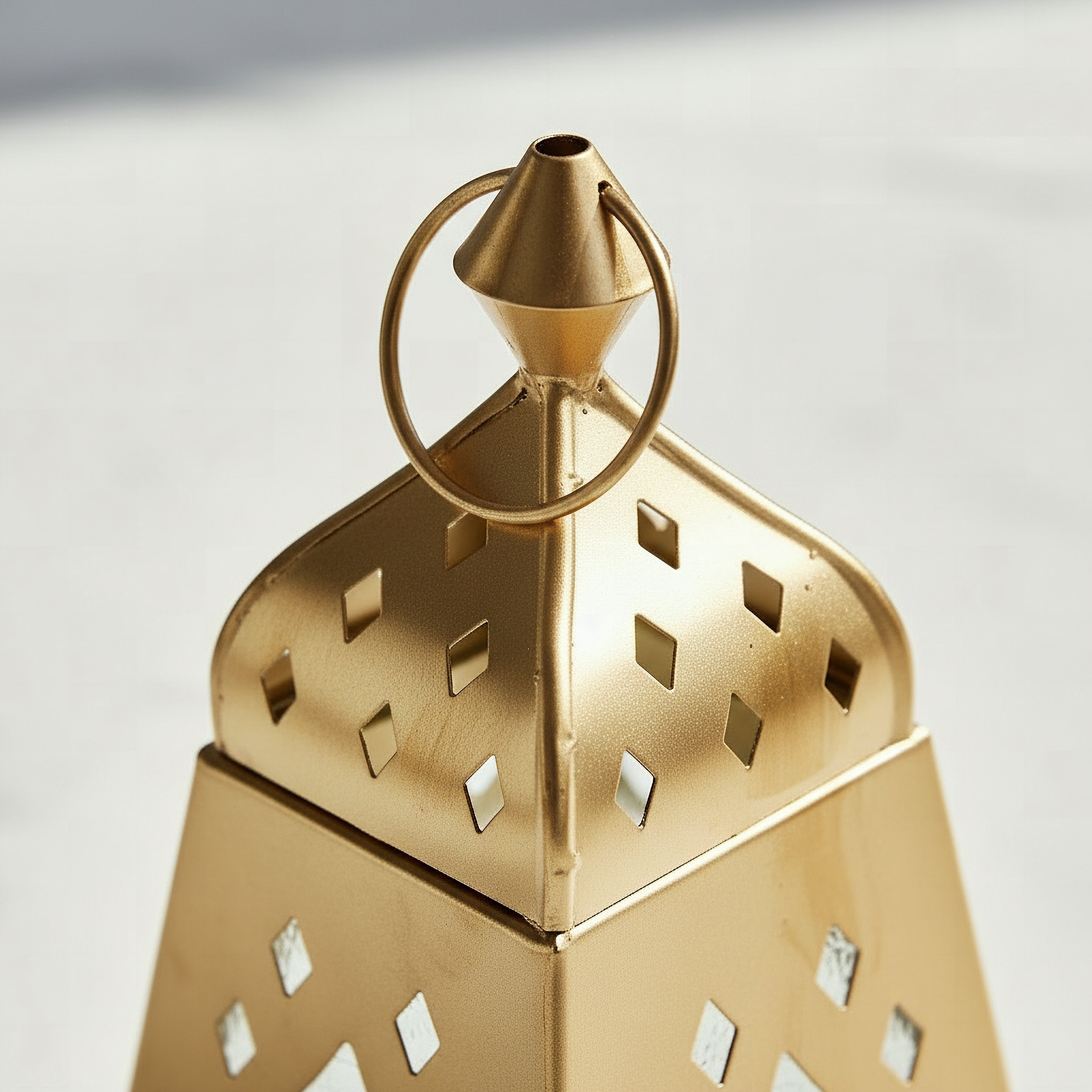 Isaba Marlina Decorative Cutwork Lantern - 10x10x17 cm-hbxdecorandfurnishings-homeaccessories-lanterns-image-3