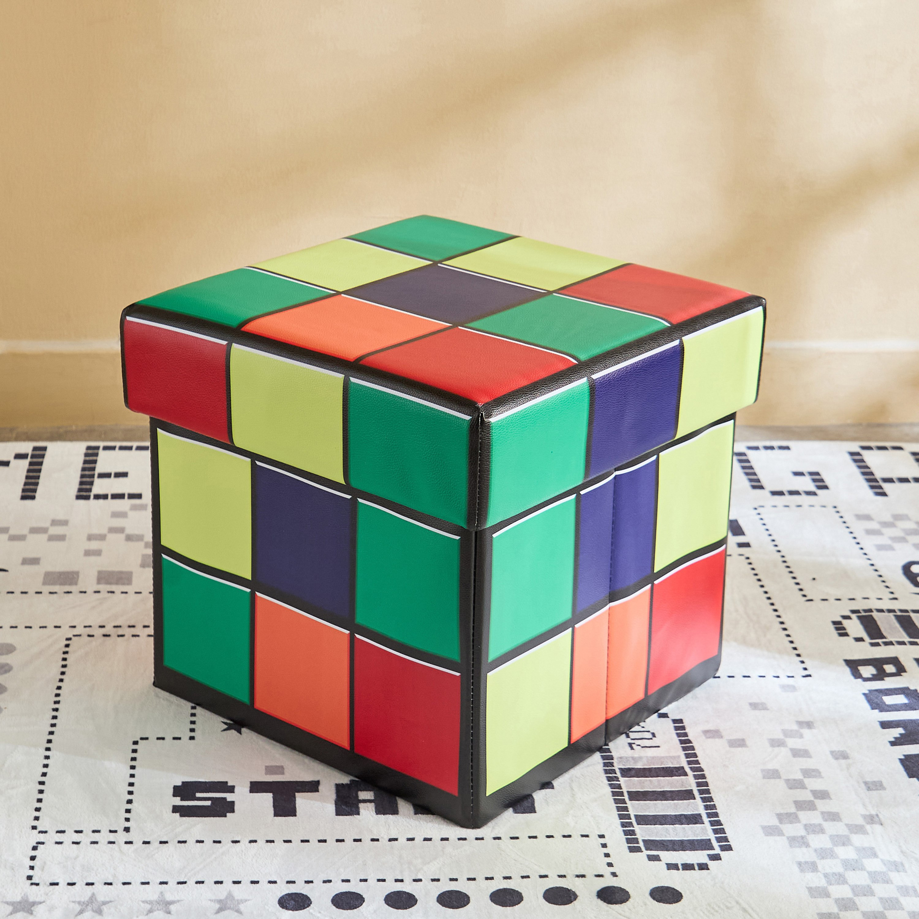 Rubiks Storage with Lid - 37x37x35 cm-hbxkidsandyouth-storage-organisers-image-1