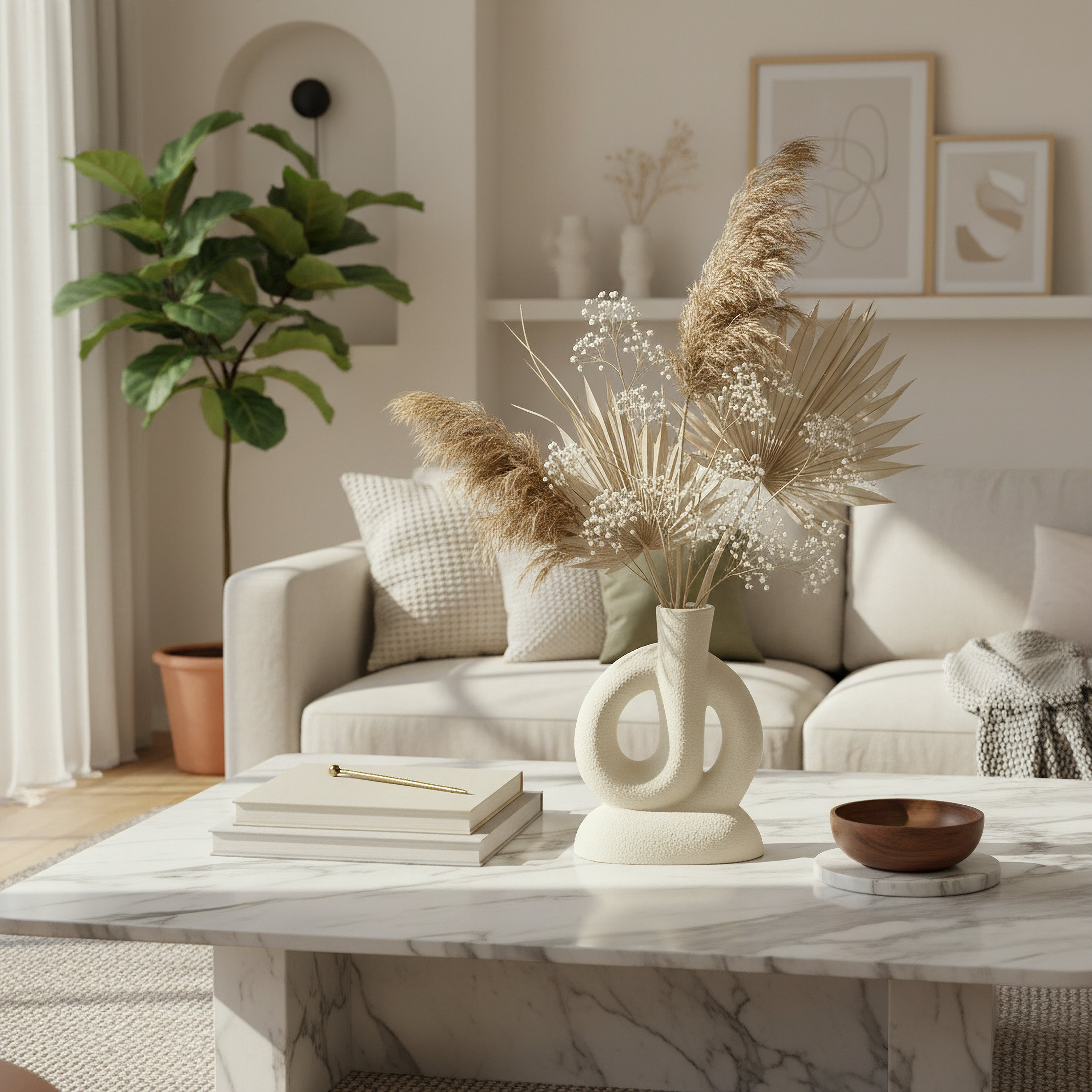 Umber Alora Decorative Vase - 14x7.3x18.5 cm-hbxbedroom-decorandaccessories-vases-image-4