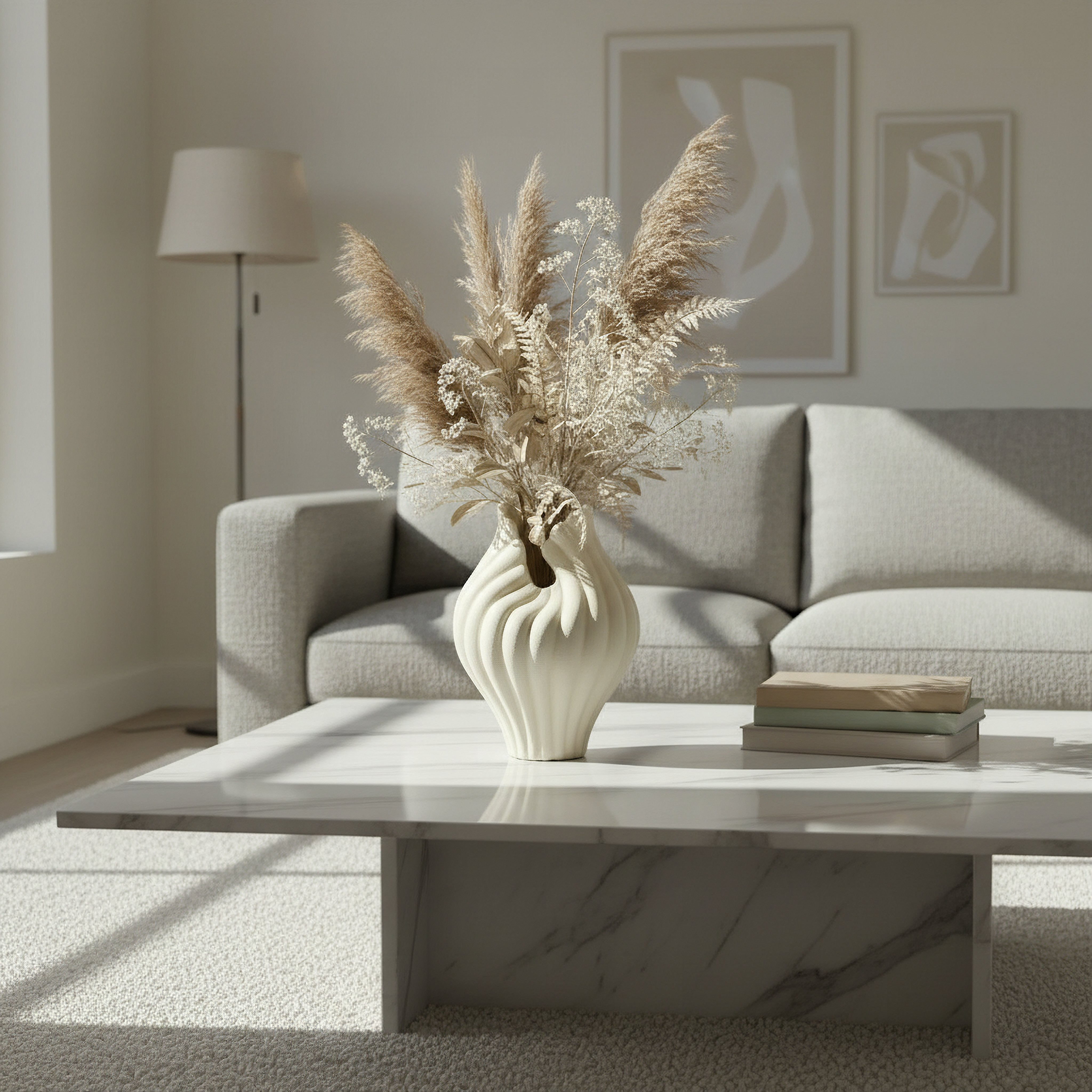 مزهرية ديكور ألورا من عنبر - 18.5x18.5x26 سم-hbxbedroom-decorandaccessories-vases-image-4