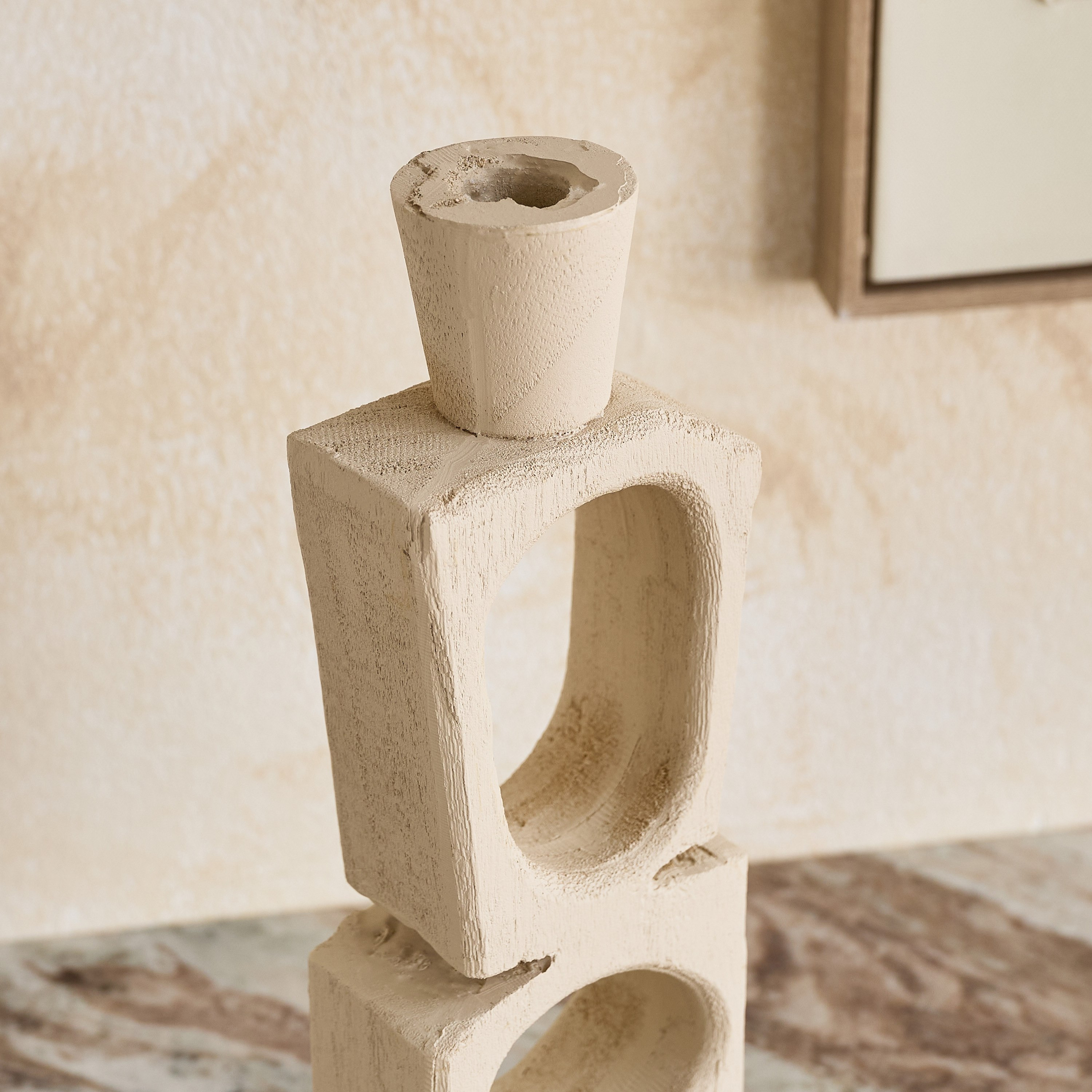 حامل شموع رفيعة راتنج ديكور من فريسكو فيلا - 9.8x6.7x33 سم-hbxlivingroom-decorandaccessories-candleholders-image-8