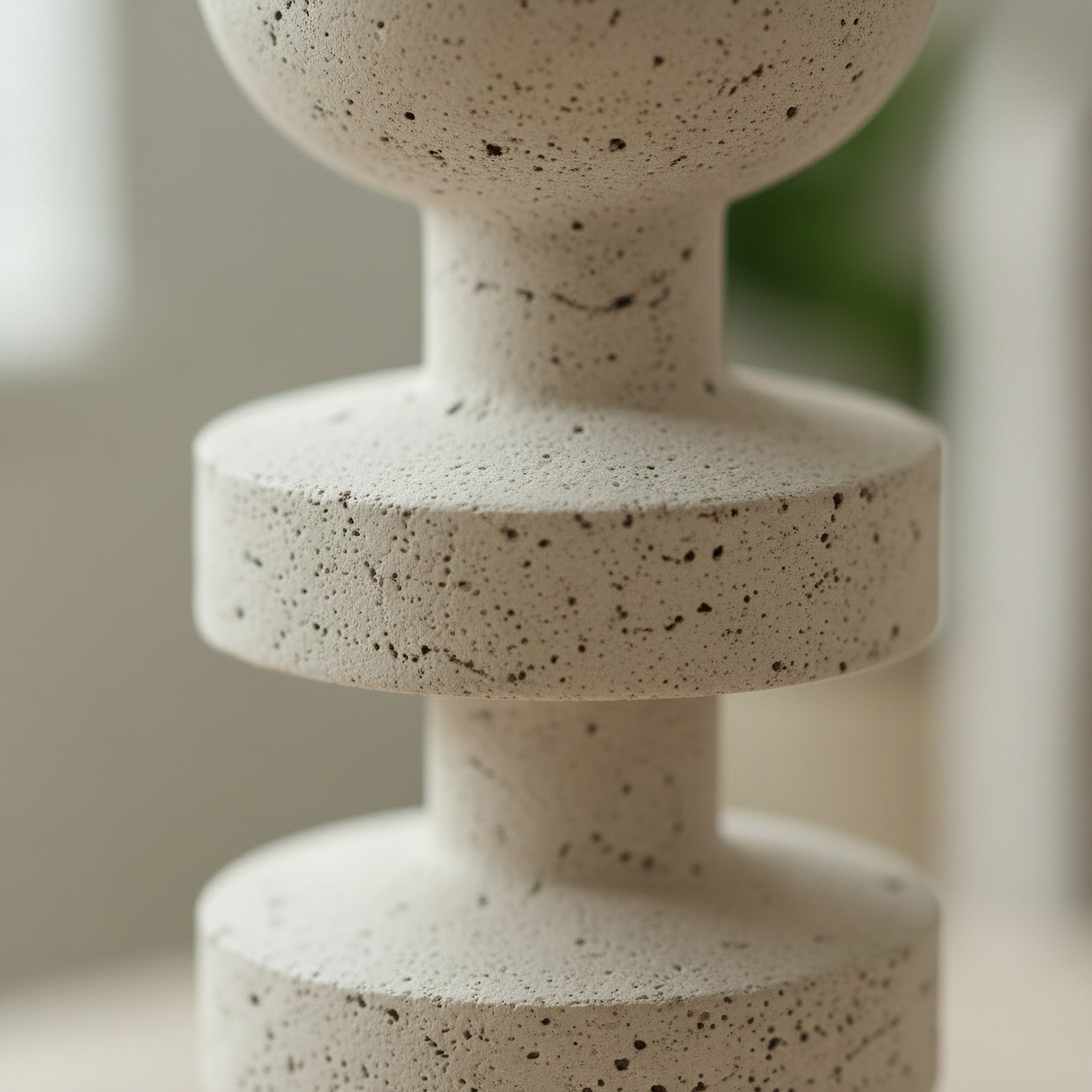 Fresco Vila Decorative Resin Taper Candleholder - 9x9x25 cm-hbxlivingroom-decorandaccessories-candleholders-image-3