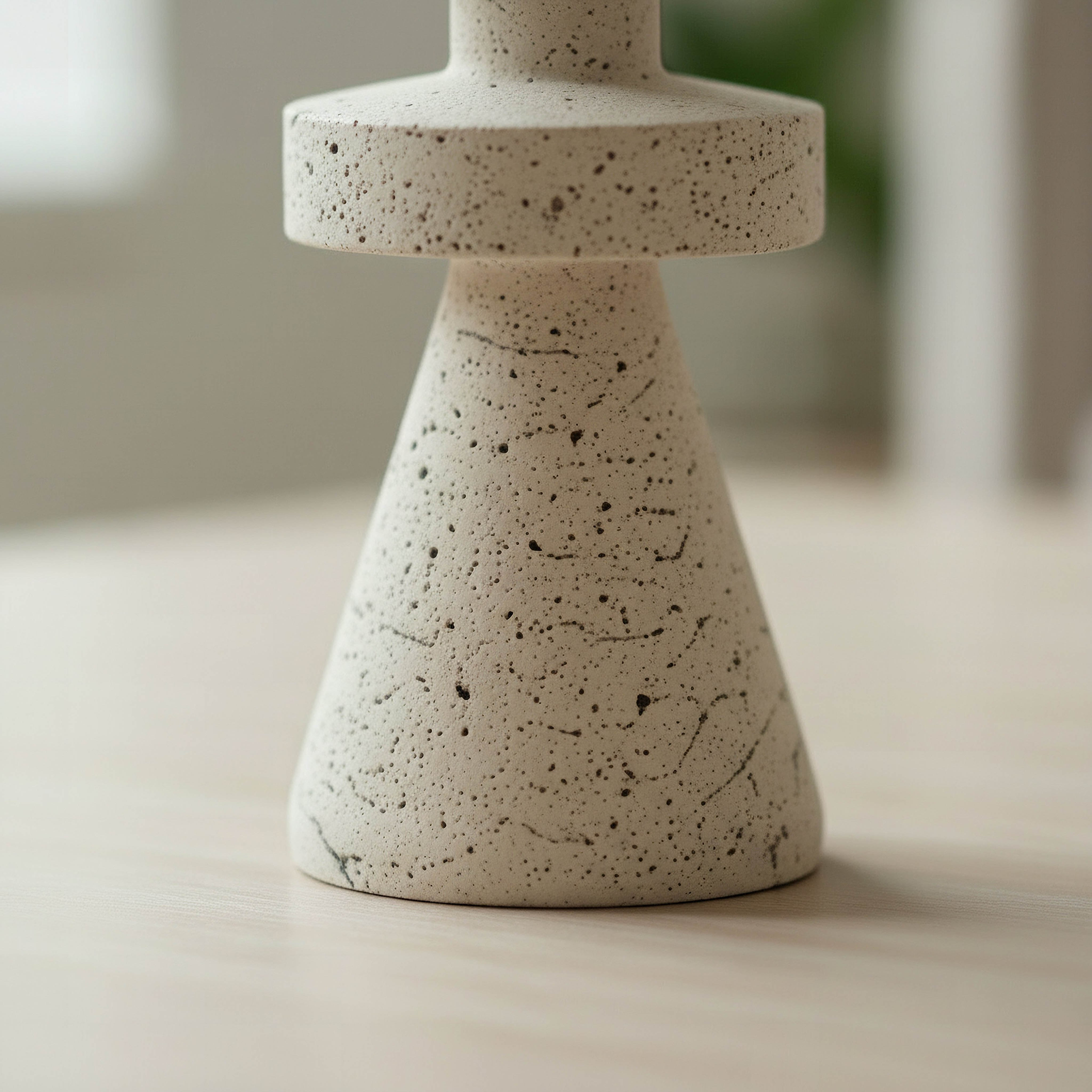 Fresco Vila Decorative Resin Taper Candleholder - 9x9x25 cm-hbxlivingroom-decorandaccessories-candleholders-image-4