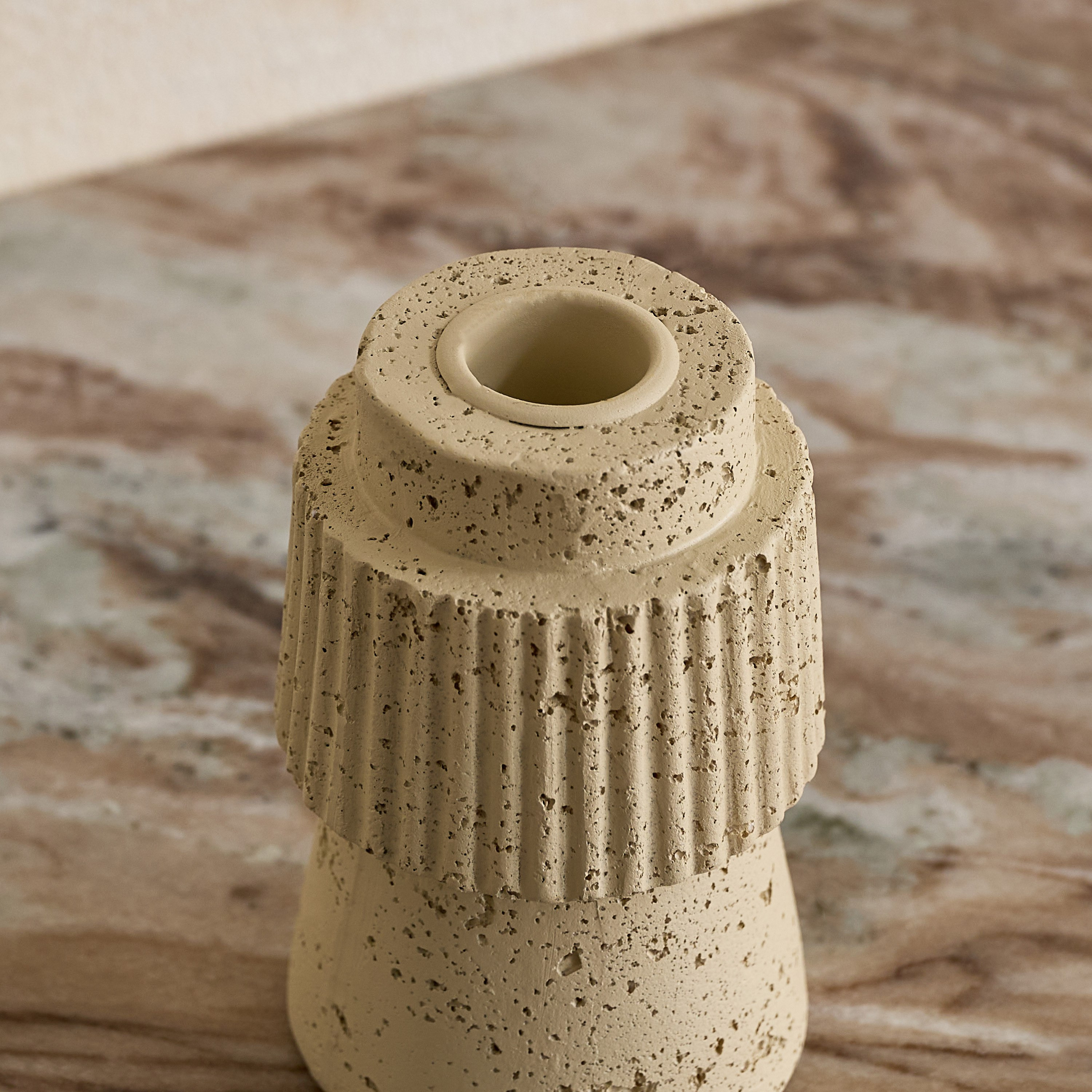 Fresco Vila Decorative Resin Taper Candleholder - 7x7x11 cm-hbxlivingroom-decorandaccessories-candleholders-image-8