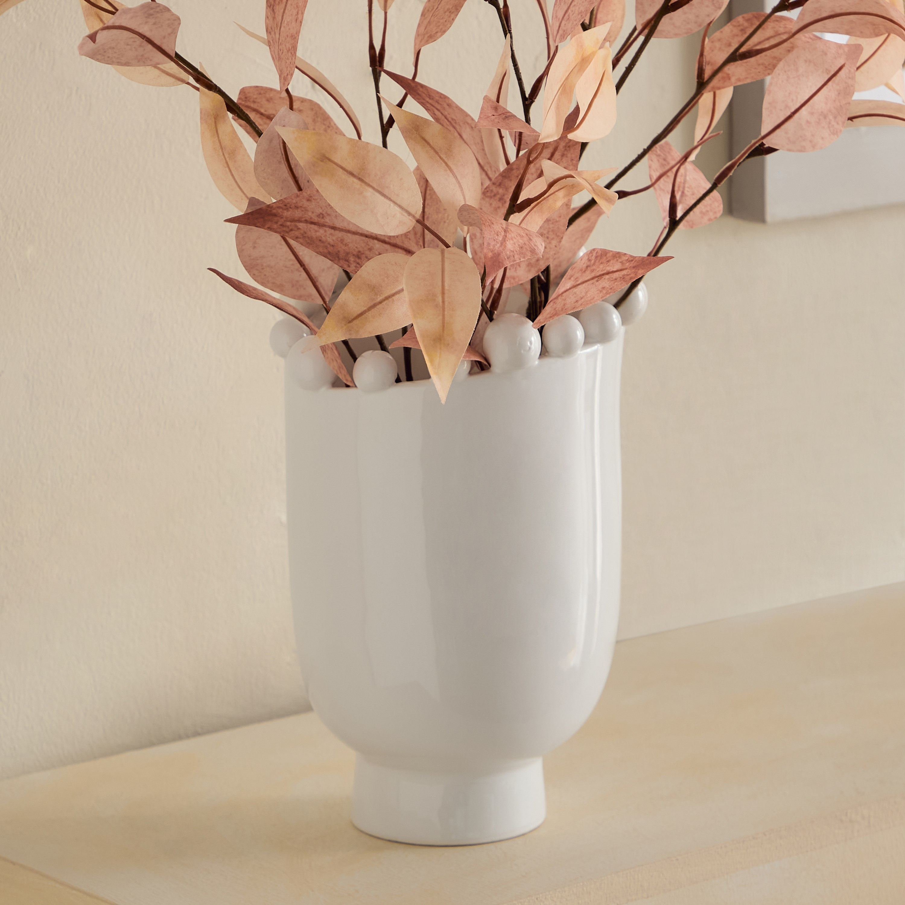 Fresco Vila Decorative Ceramic Vase - 18.5x15.5x26.5 cm-hbxbedroom-decorandaccessories-vases-image-4