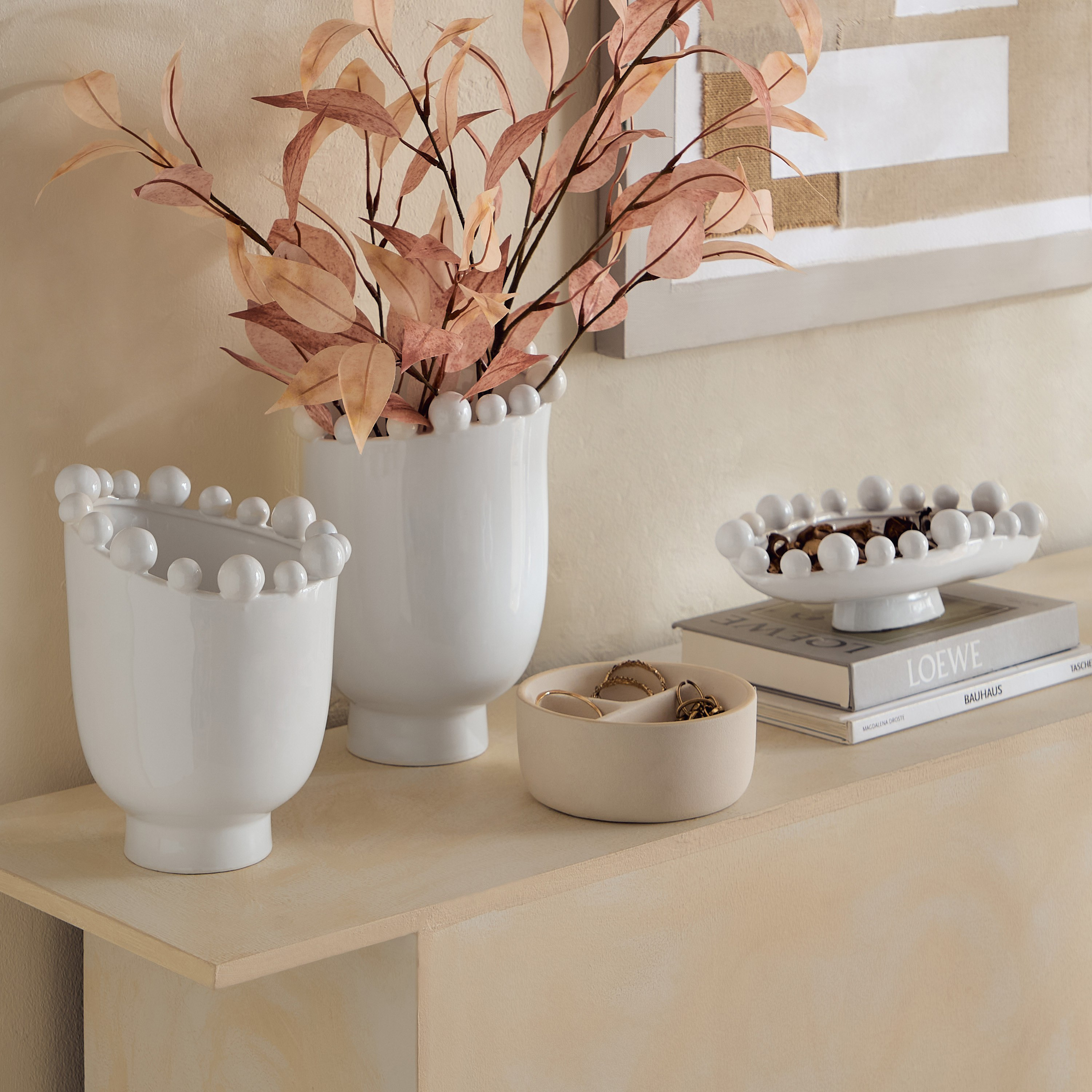 Fresco Vila Decorative Ceramic Vase - 18.5x15.5x26.5 cm-hbxbedroom-decorandaccessories-vases-image-7