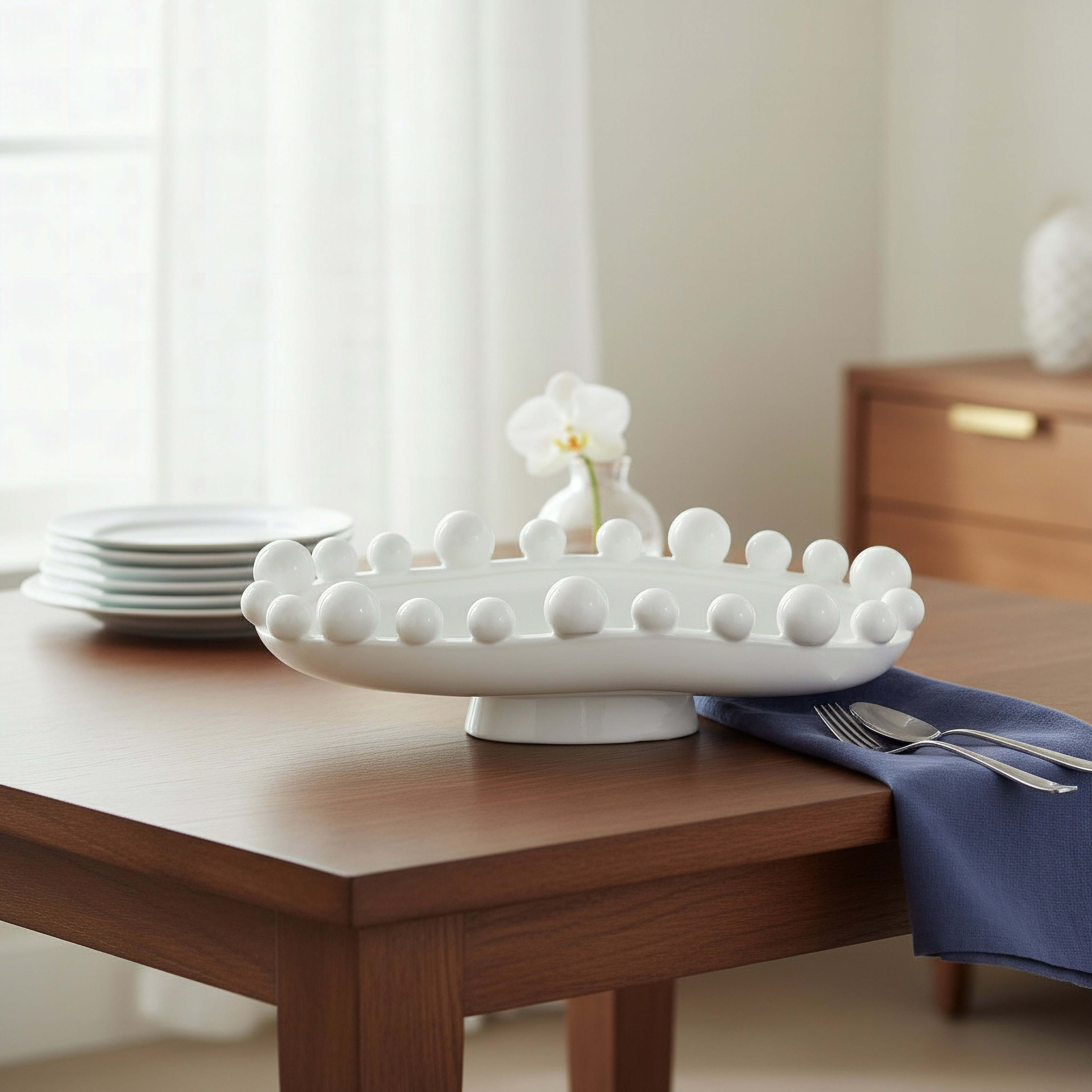 Fresco Vila Decorative Ceramic Tray - 28.5x16.2x8.8 cm-hbxhomeware-hbxdecorandfurnishings-image-4