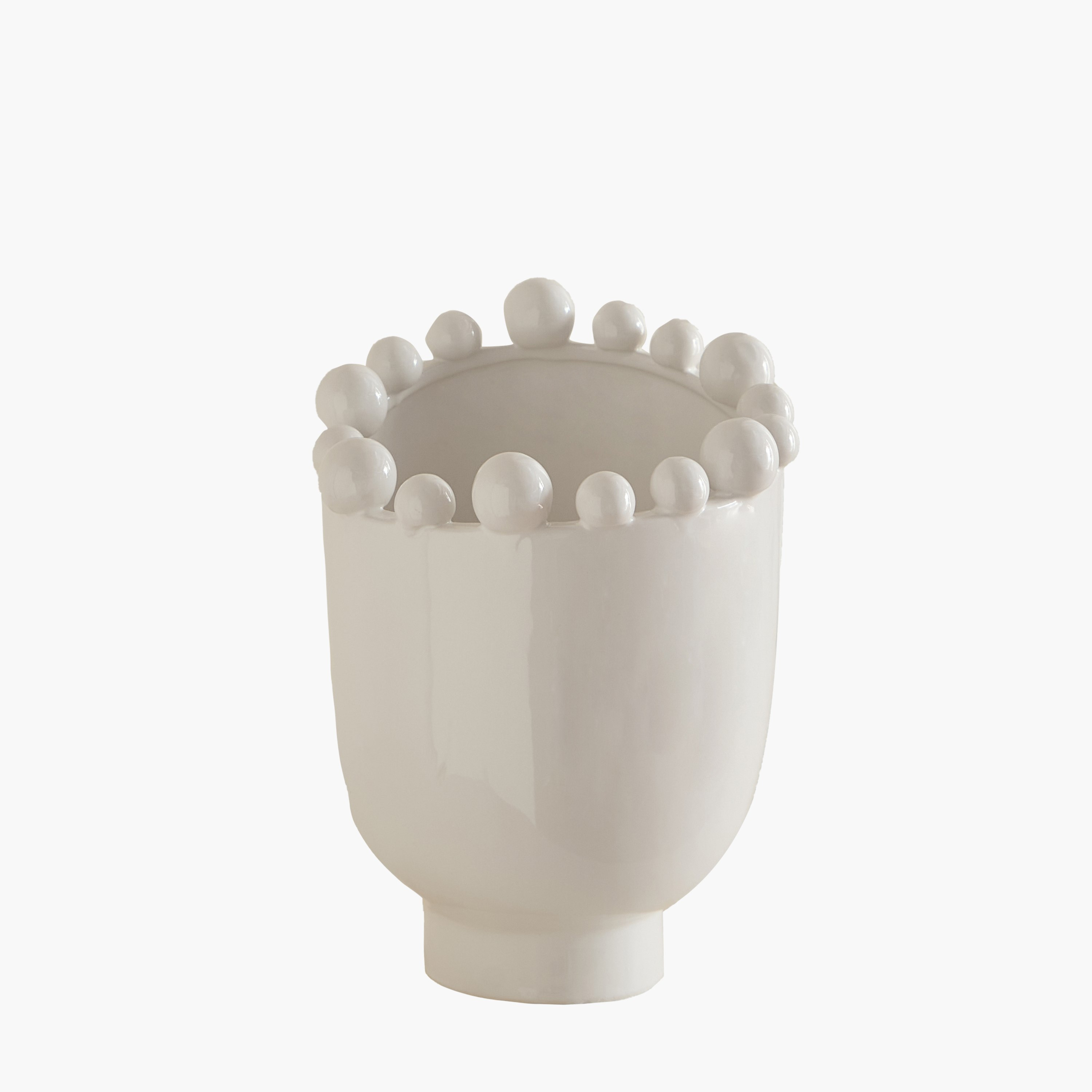 مزهرية ديكور سيراميك من فريسكو فيلا - 17.7x17x21.5 سم-hbxbedroom-decorandaccessories-vases-image-9