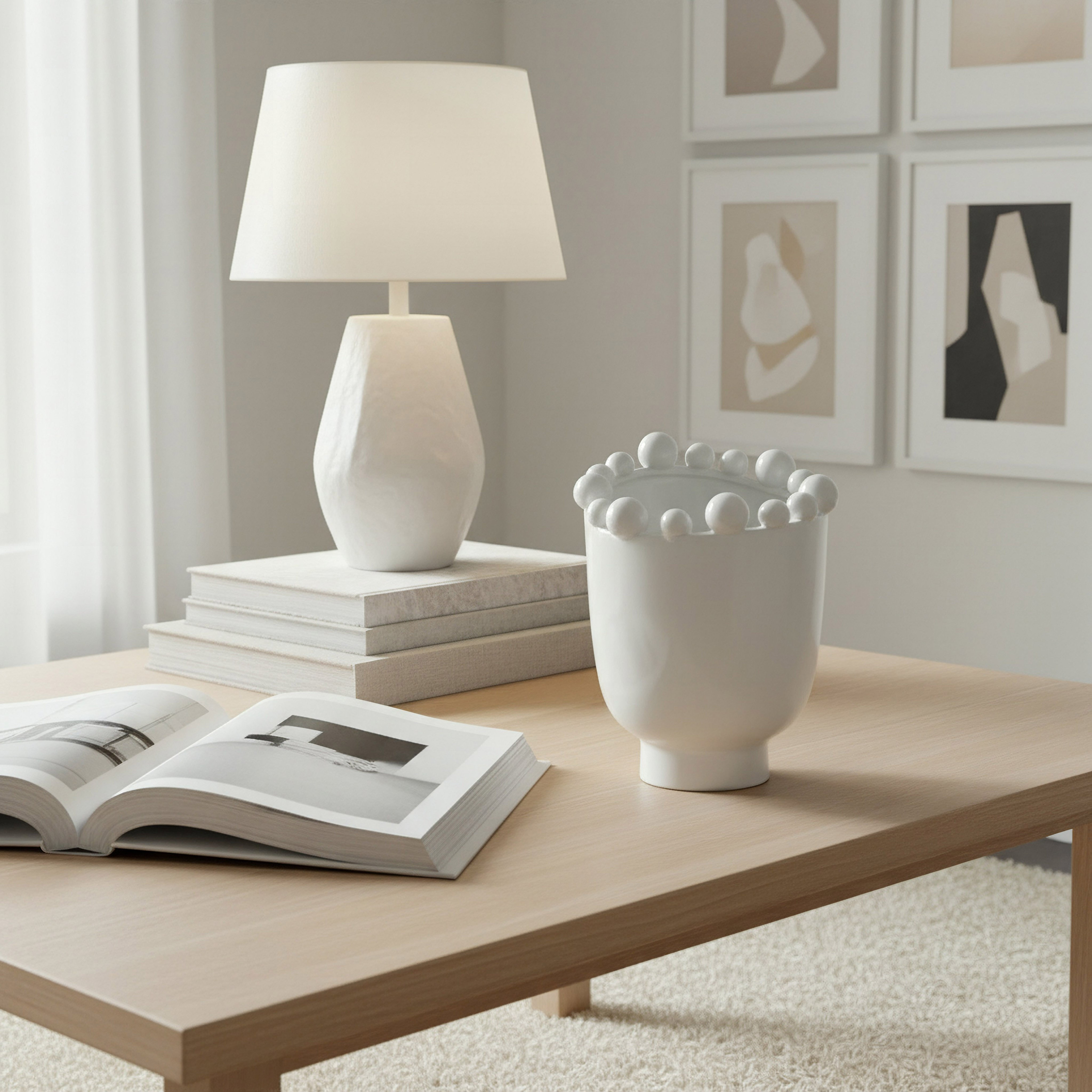 مزهرية ديكور سيراميك من فريسكو فيلا - 17.7x17x21.5 سم-hbxbedroom-decorandaccessories-vases-image-4