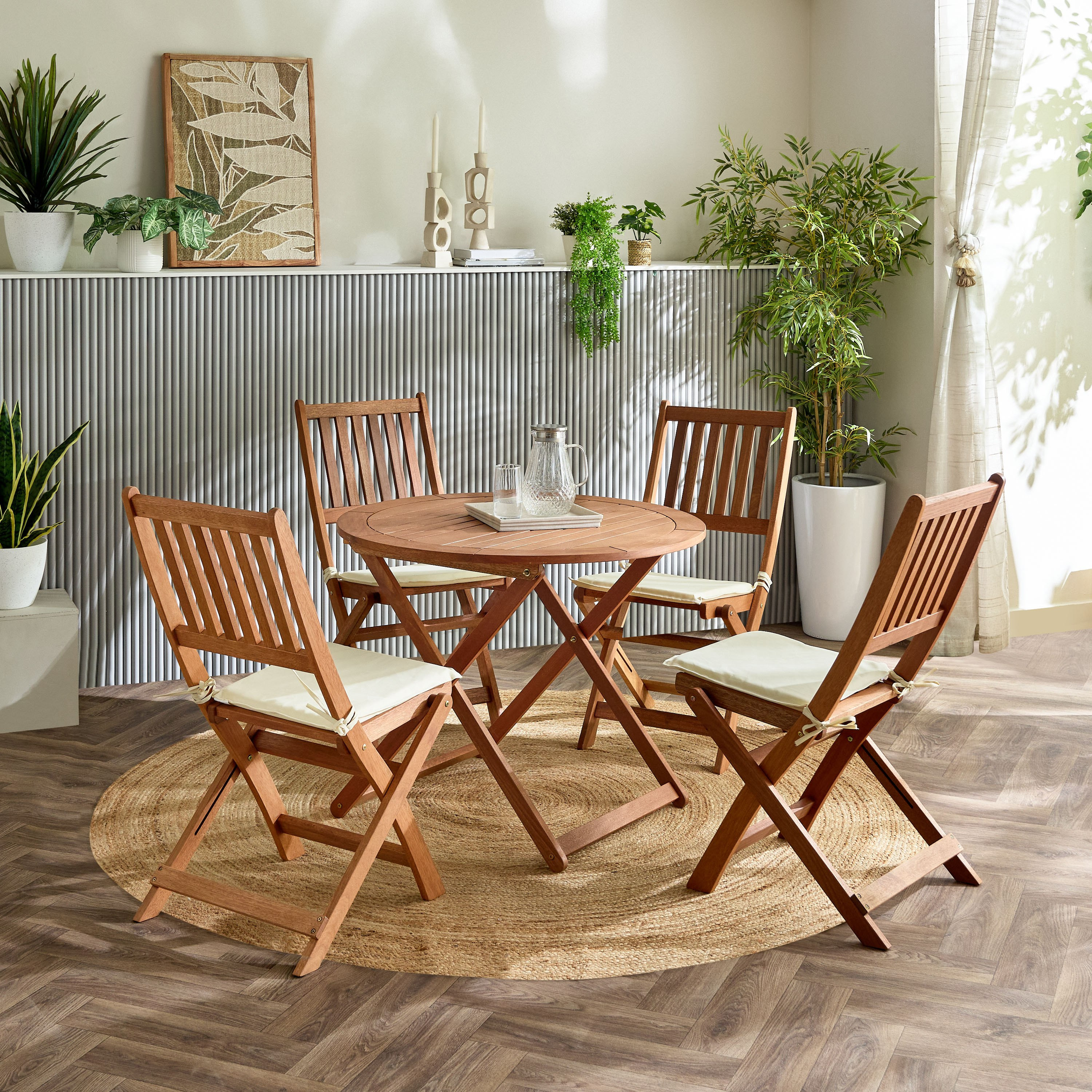 Movo Vera Bahama 4-Seater Solid Wood Foldable Outdoor Set with Cushion-hbxfurniture-outdoor-diningsets-image-9