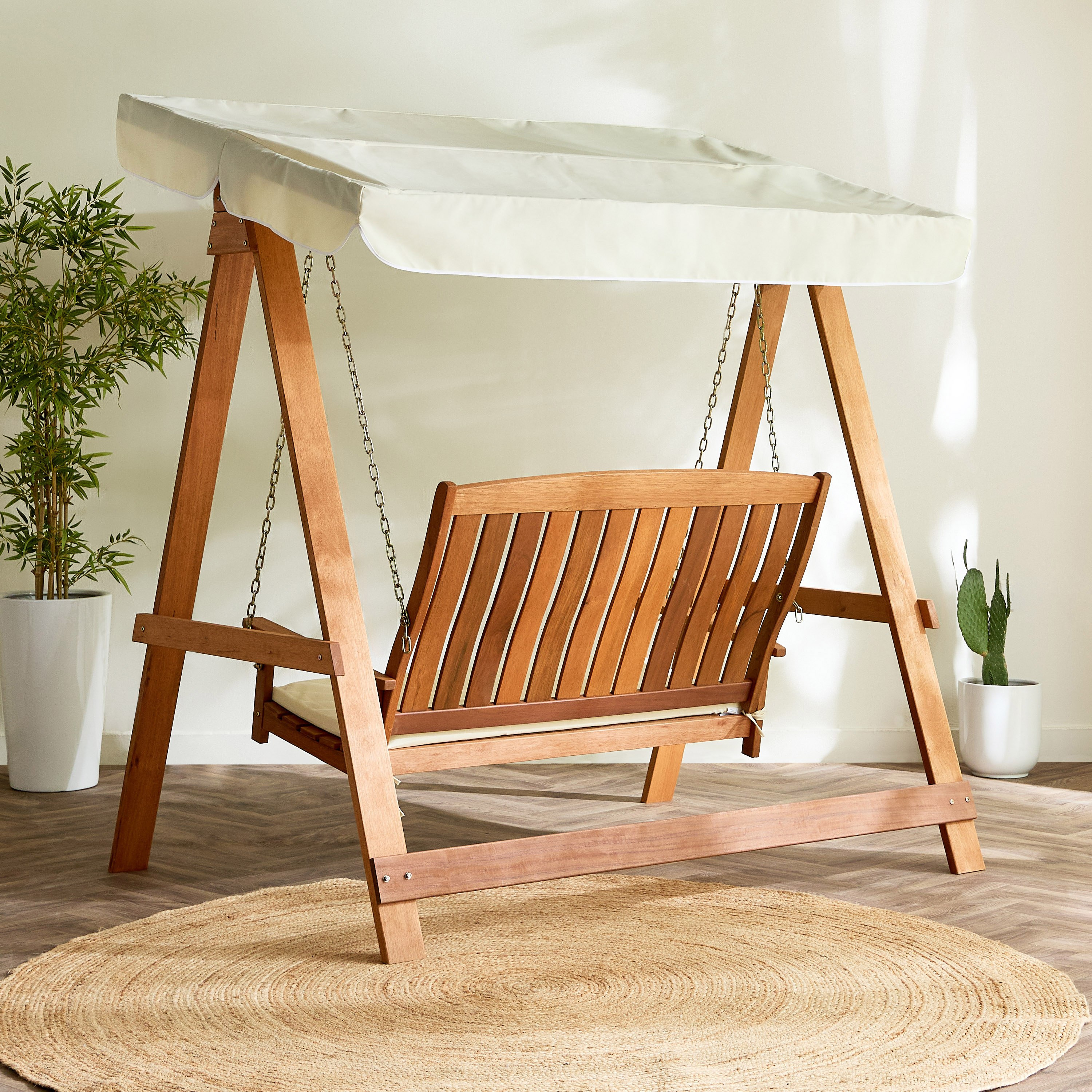 Movo Vera Bahama 3-Seater Solid Wood Swing with Cushion-hbxfurniture-outdoor-swingsandchairs-image-3