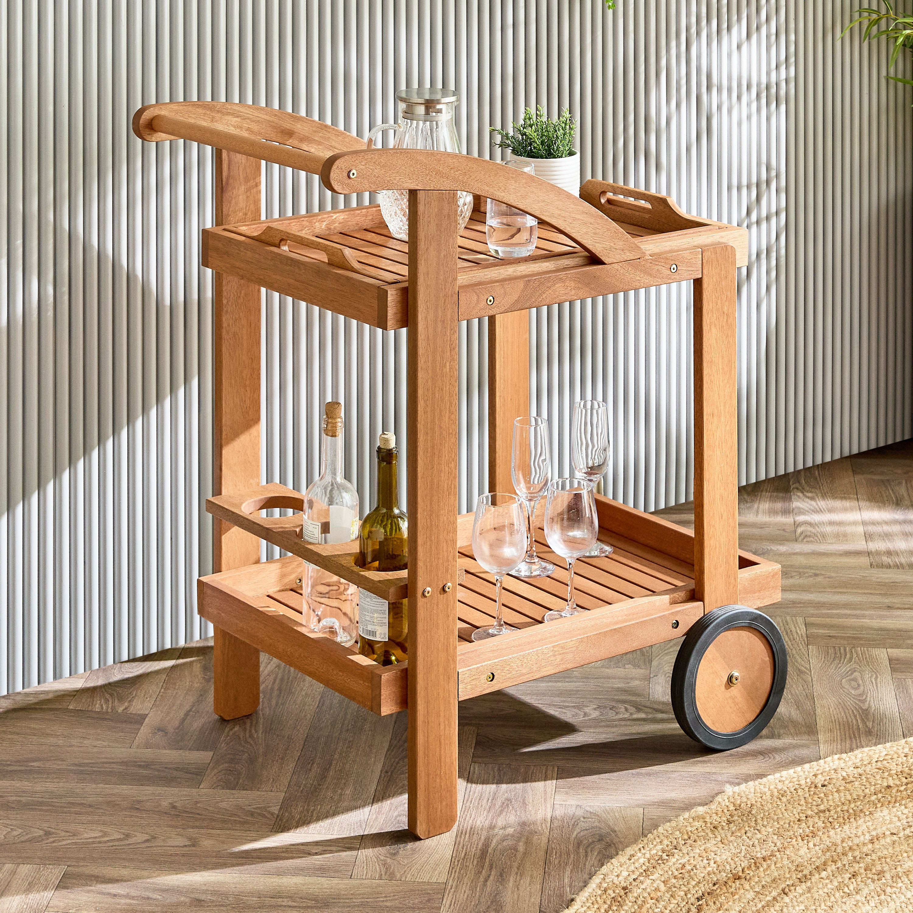 Movo Vera Bahama Solid Wood Outdoor Serving Trolley-hbxlivingroom-tablesandstands-servingtrolleys-image-3