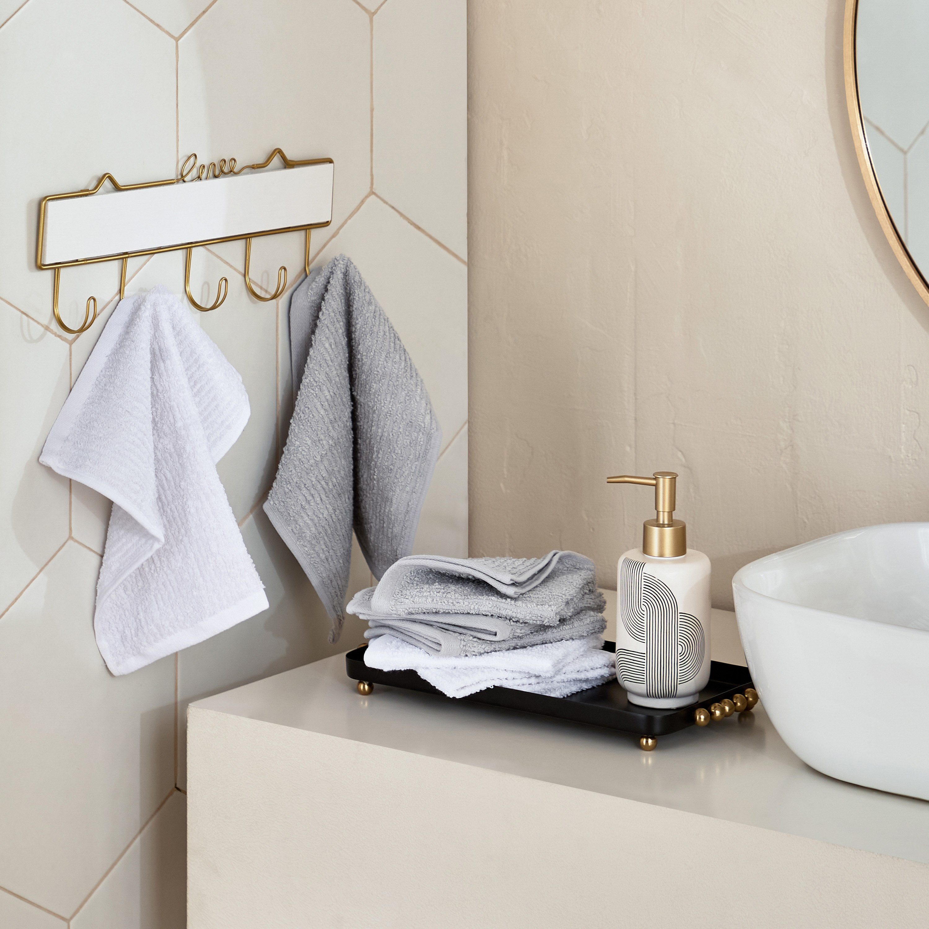 طقم مناشف وجه قطن بارزة الملمس 8 قطع من أتلانتا - 30x30 سم-hbxbathroom-bathroomtextiles-image-4