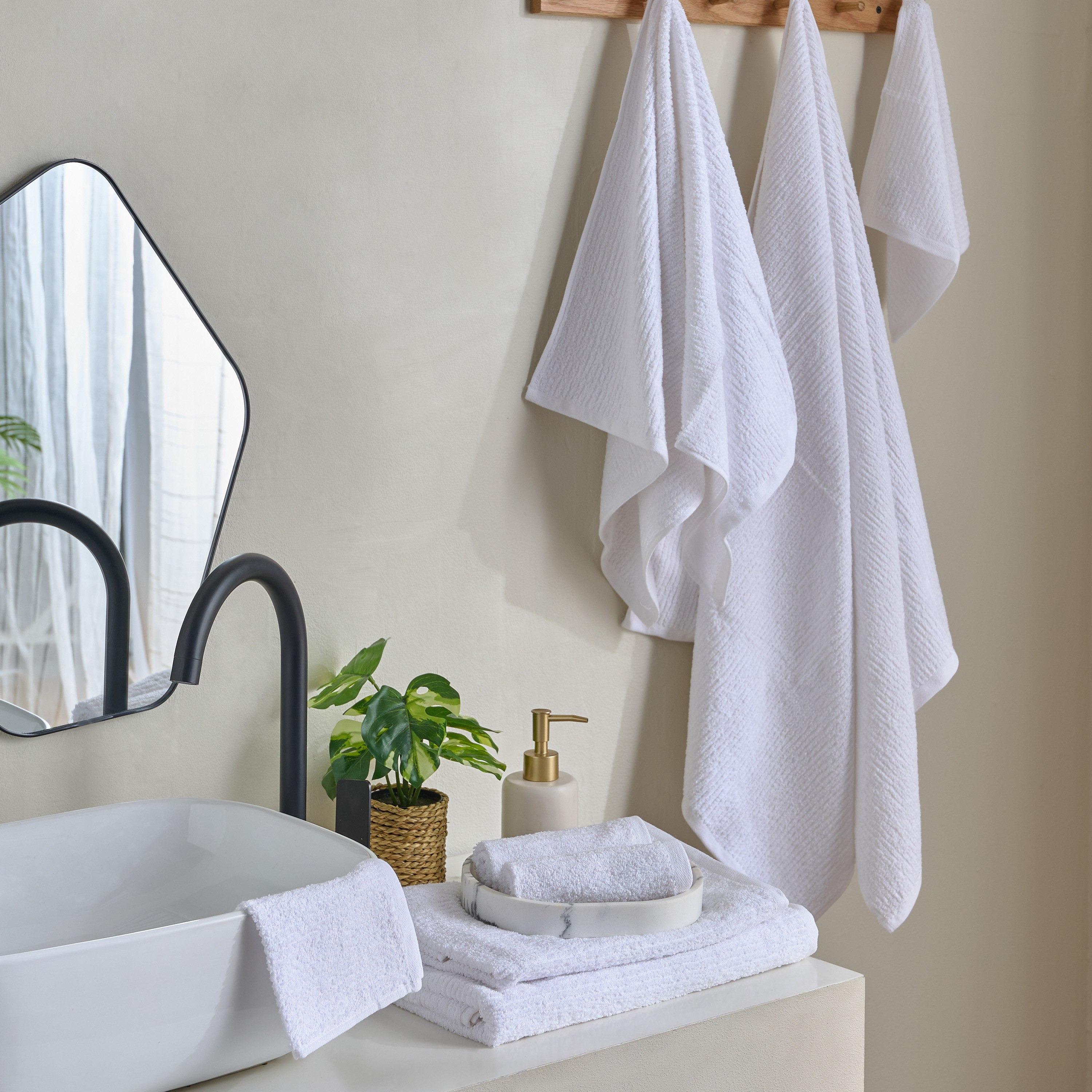 Atlanta 8-Piece Textured Cotton Towel Set-hbxbathroom-bathroomtextiles-image-4