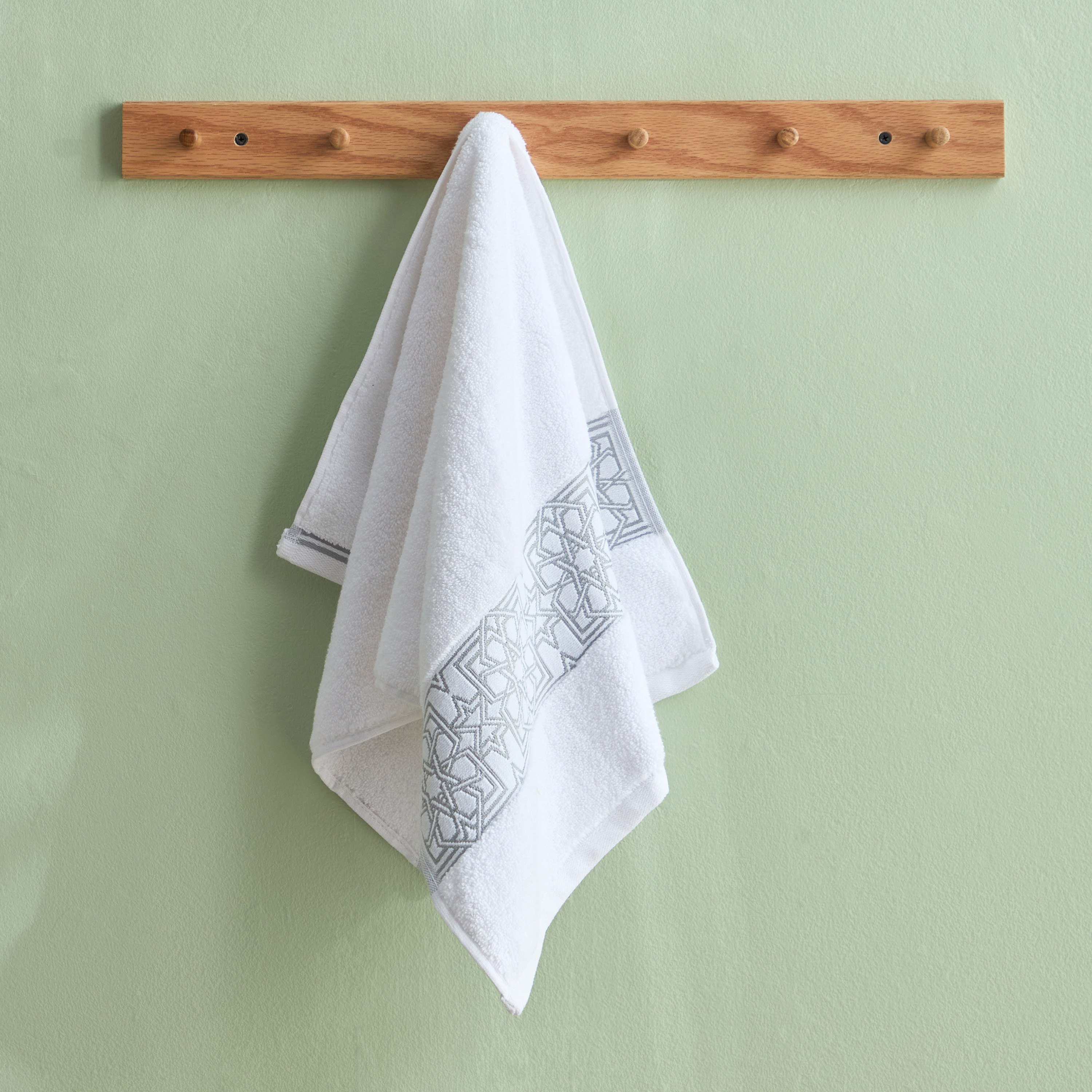 منشفة يد قطن لوريكس منقوشة من وايت هيفن ليالي نور - 40x70 سم-hbxbathroom-bathroomtextiles-image-1