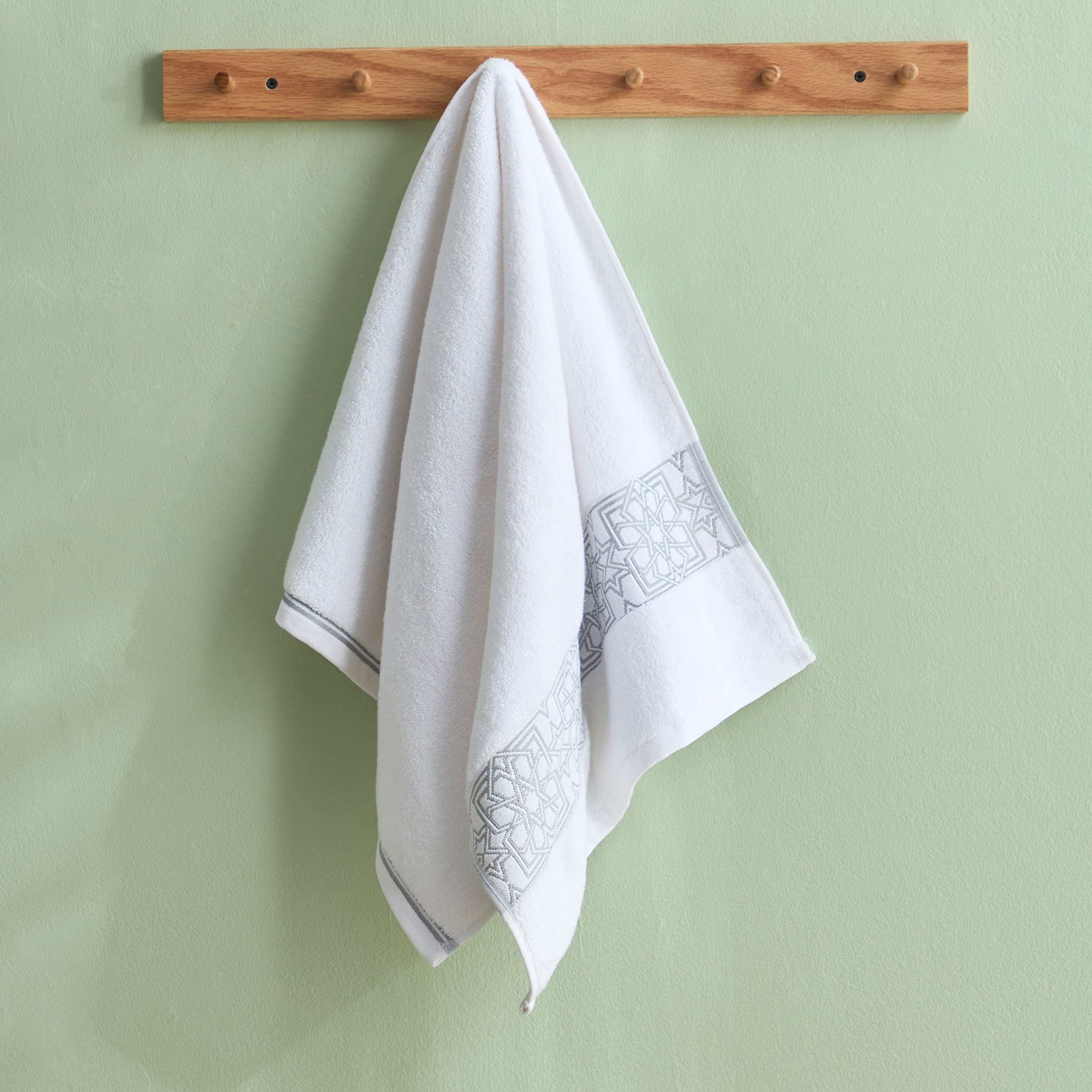 منشفة يد قطن لوريكس منقوشة من وايت هيفن ليالي نور - 50x90 سم-hbxbathroom-bathroomtextiles-image-1