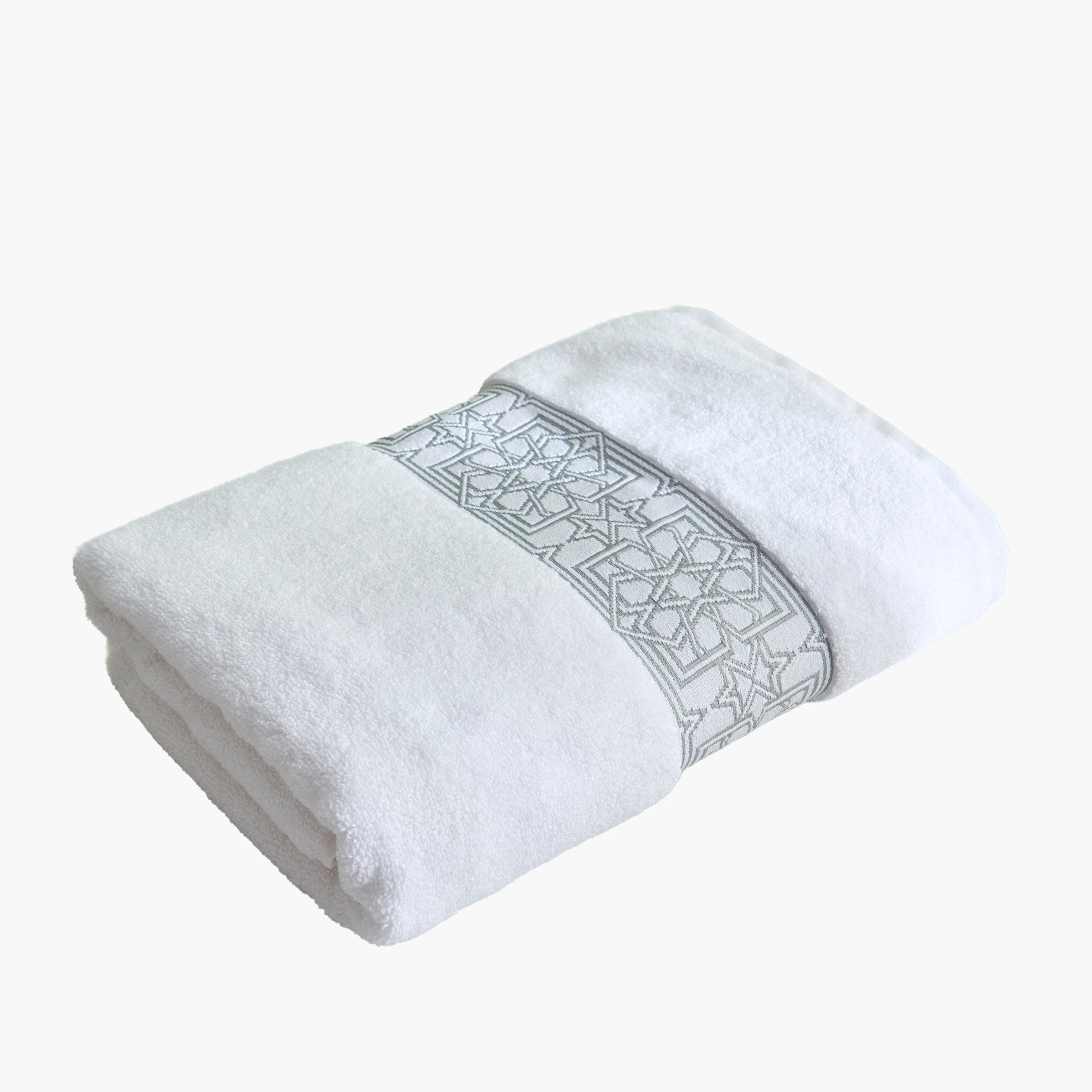 منشفة حمام قطن لوريكس منقوشة من وايت هيفن ليالي نور - 70x140 سم-hbxbathroom-bathroomtextiles-image-5