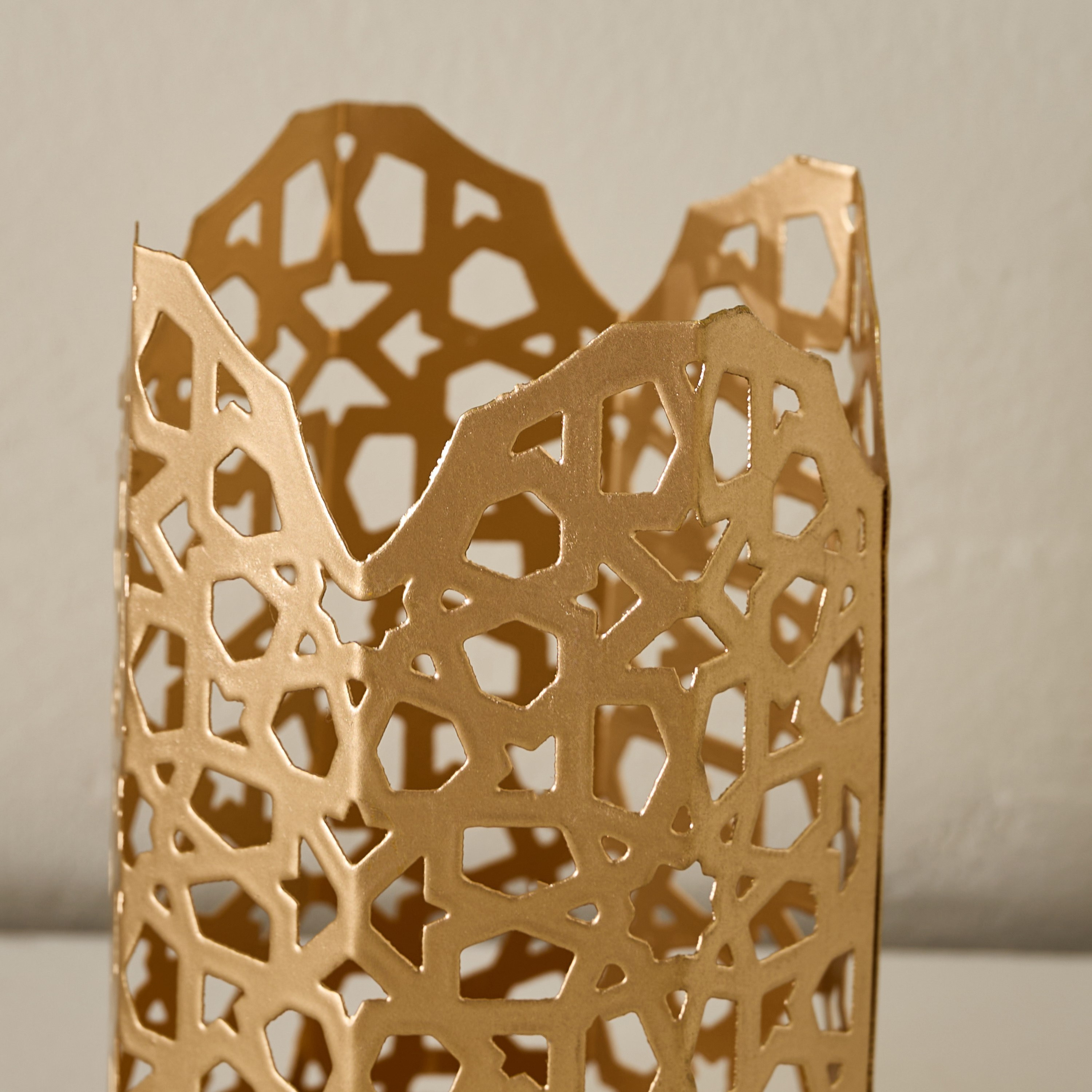 Arabesque Zaynah Decorative Cutwork Votive Candleholder - 8x8x12 cm-hbxlivingroom-decorandaccessories-candleholders-image-3