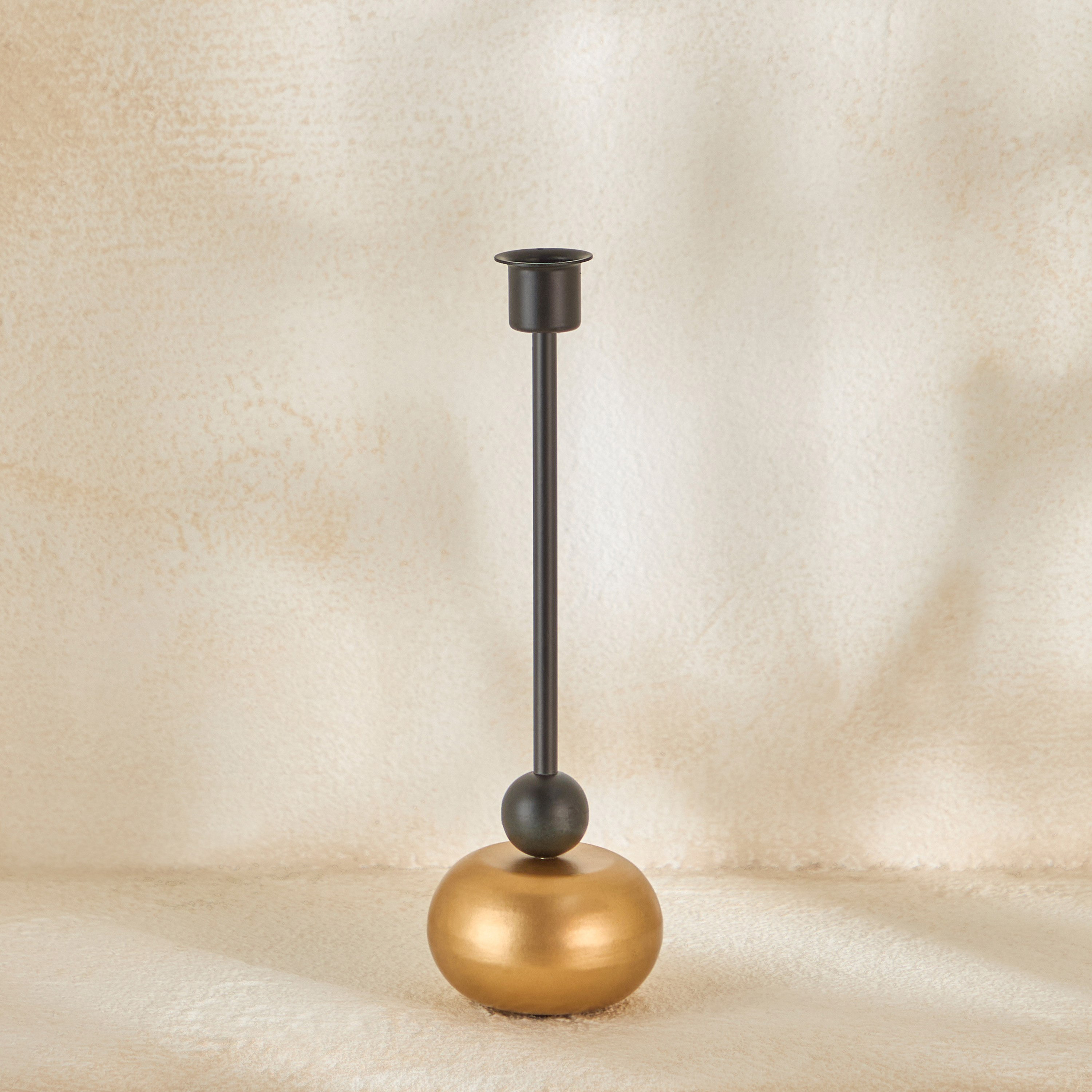 Celestial Layali Noor Decorative Taper Candleholder - 7.5x7.5x24 cm-hbxlivingroom-decorandaccessories-candleholders-image-2