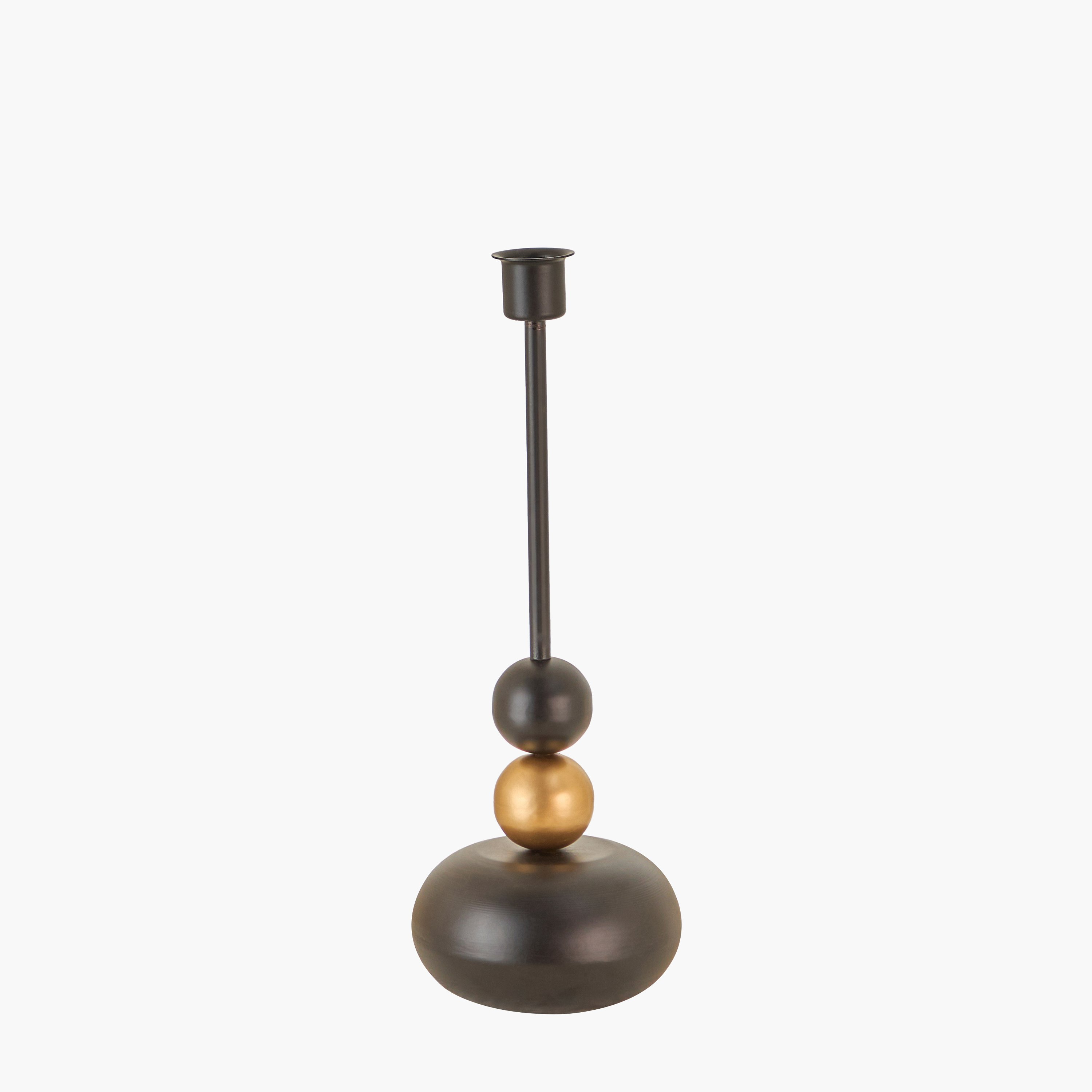 Celestial Layali Noor Decorative Taper Candleholder - 10x10x28 cm-hbxlivingroom-decorandaccessories-candleholders-image-5