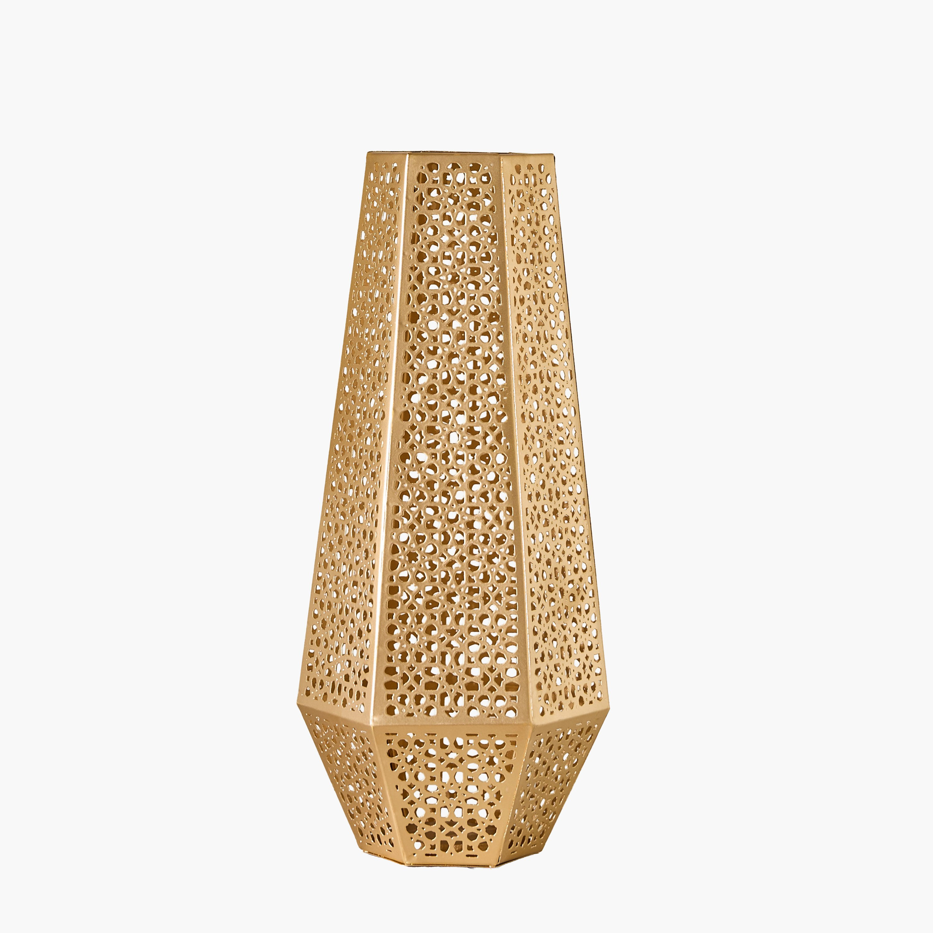 Arabesque Zaynah Cutwork Decorative Vase - 16x16x38 cm-hbxbedroom-decorandaccessories-vases-image-5