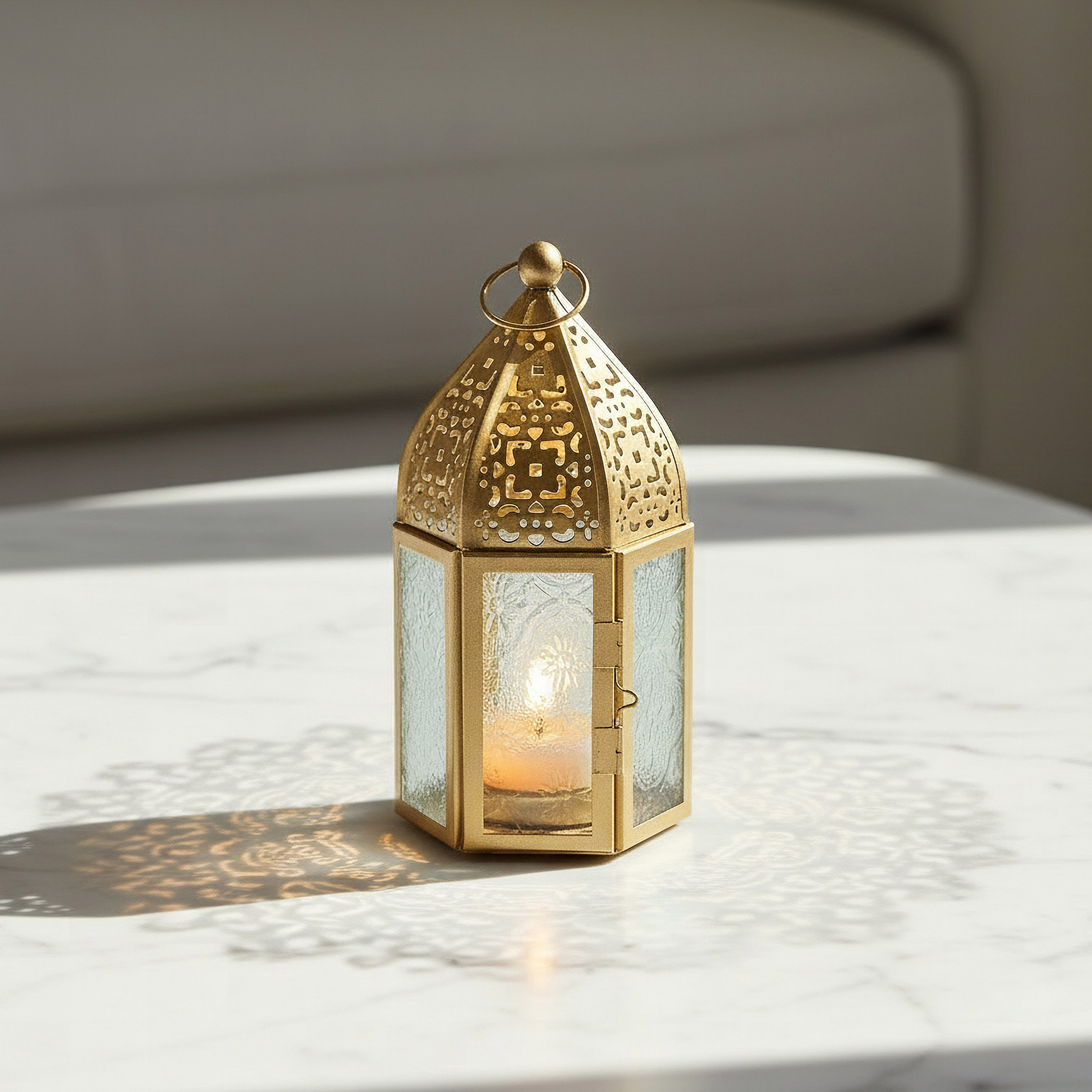 فانوس ديكور زينة من أرابيسك - 6.5×7.5×14 سم-hbxdecorandfurnishings-homeaccessories-lanterns-image-2