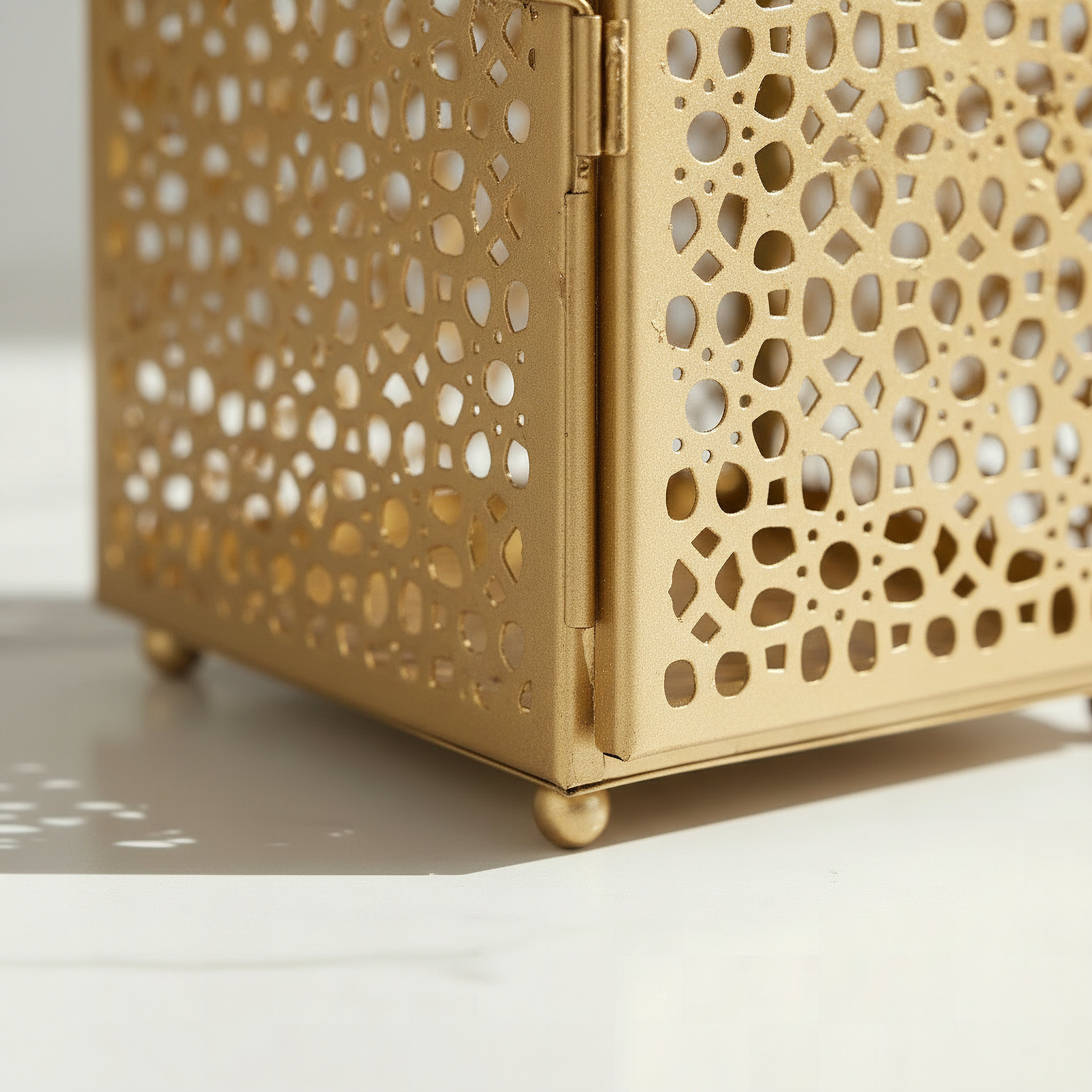 Arabesque Zaynah Decorative Cutwork Lantern - 11x11x32 cm-hbxdecorandfurnishings-homeaccessories-lanterns-image-4