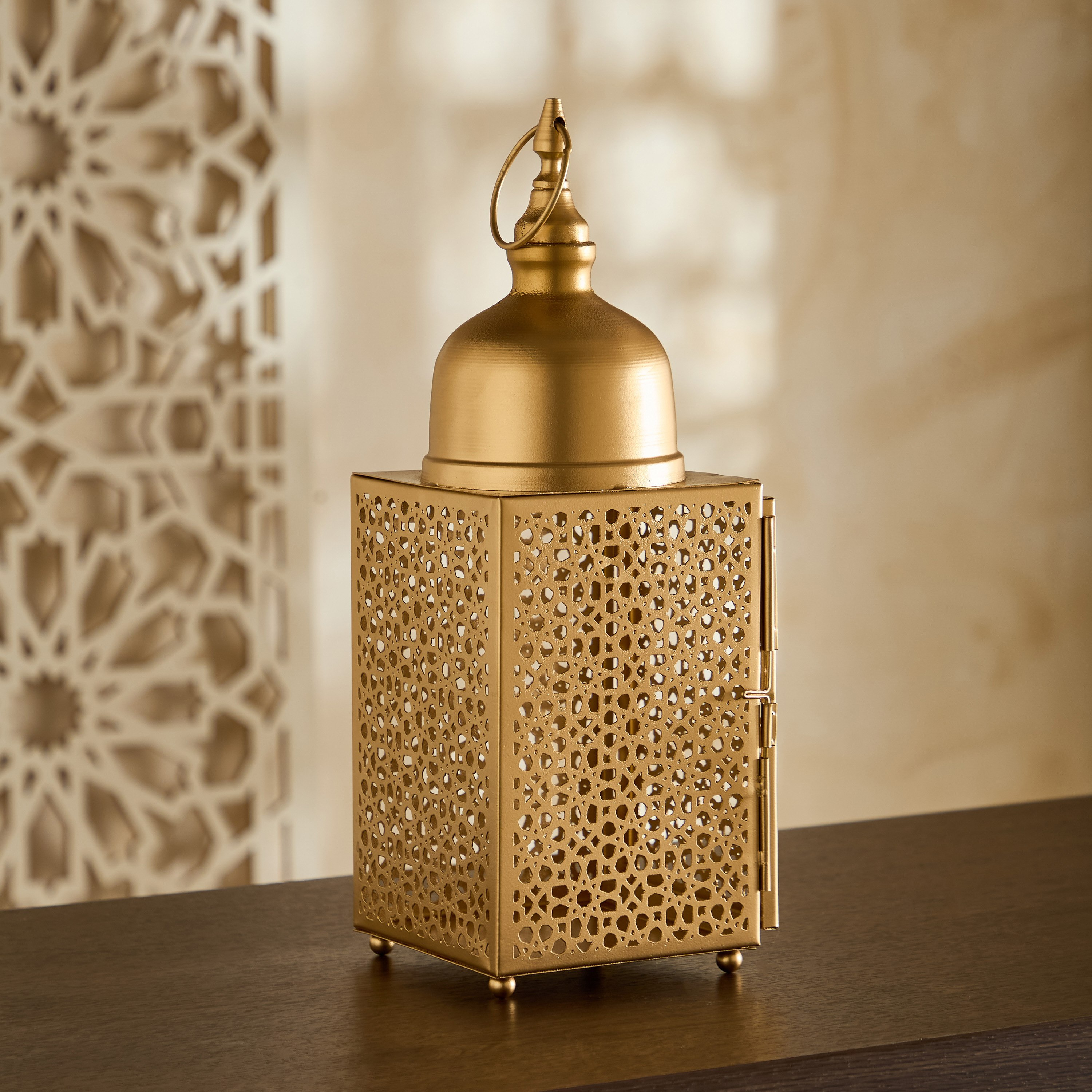 Arabesque Zaynah Decorative Cutwork Lantern - 11x11x32 cm-hbxdecorandfurnishings-homeaccessories-lanterns-image-7
