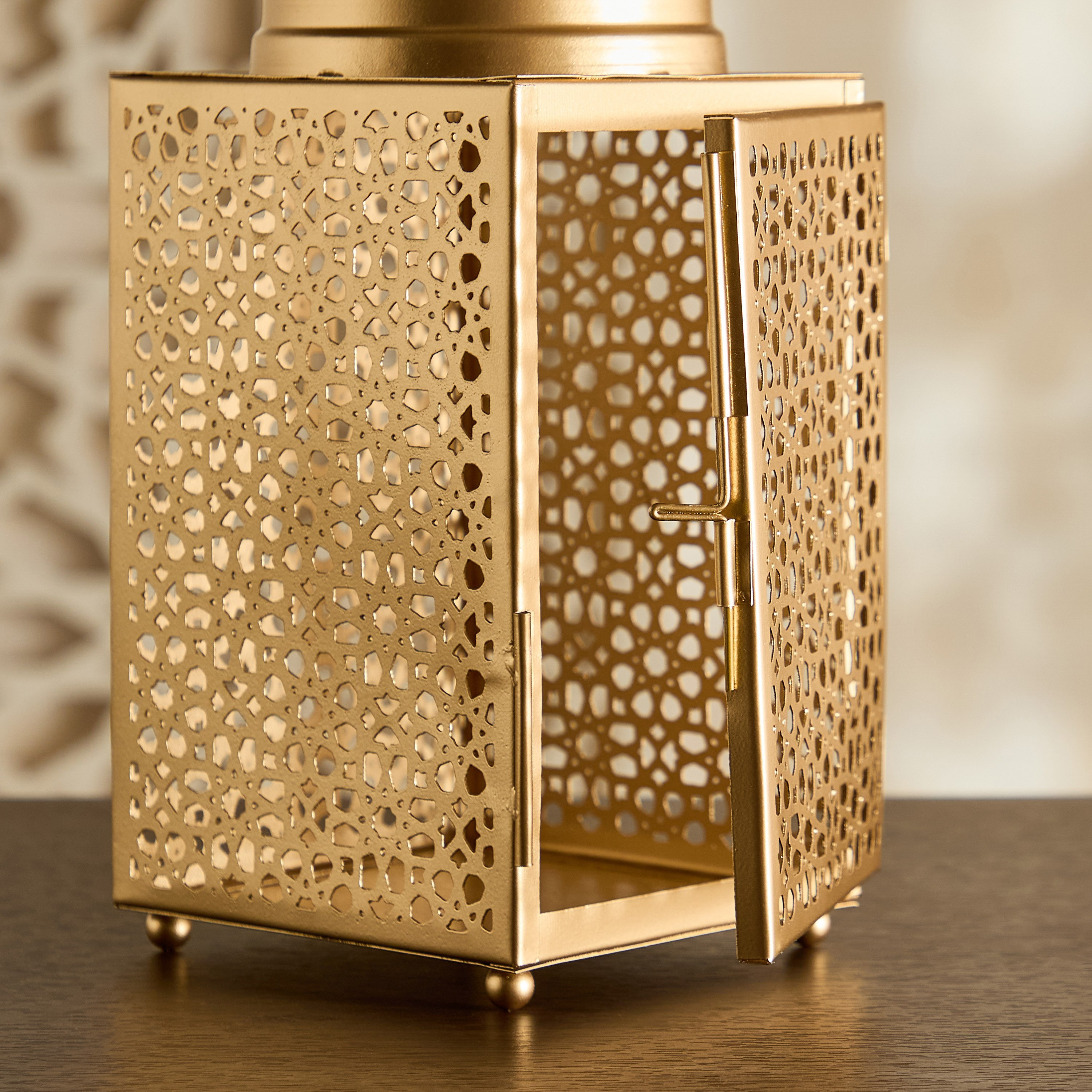 Arabesque Zaynah Decorative Cutwork Lantern - 11x11x32 cm-hbxdecorandfurnishings-homeaccessories-lanterns-image-9