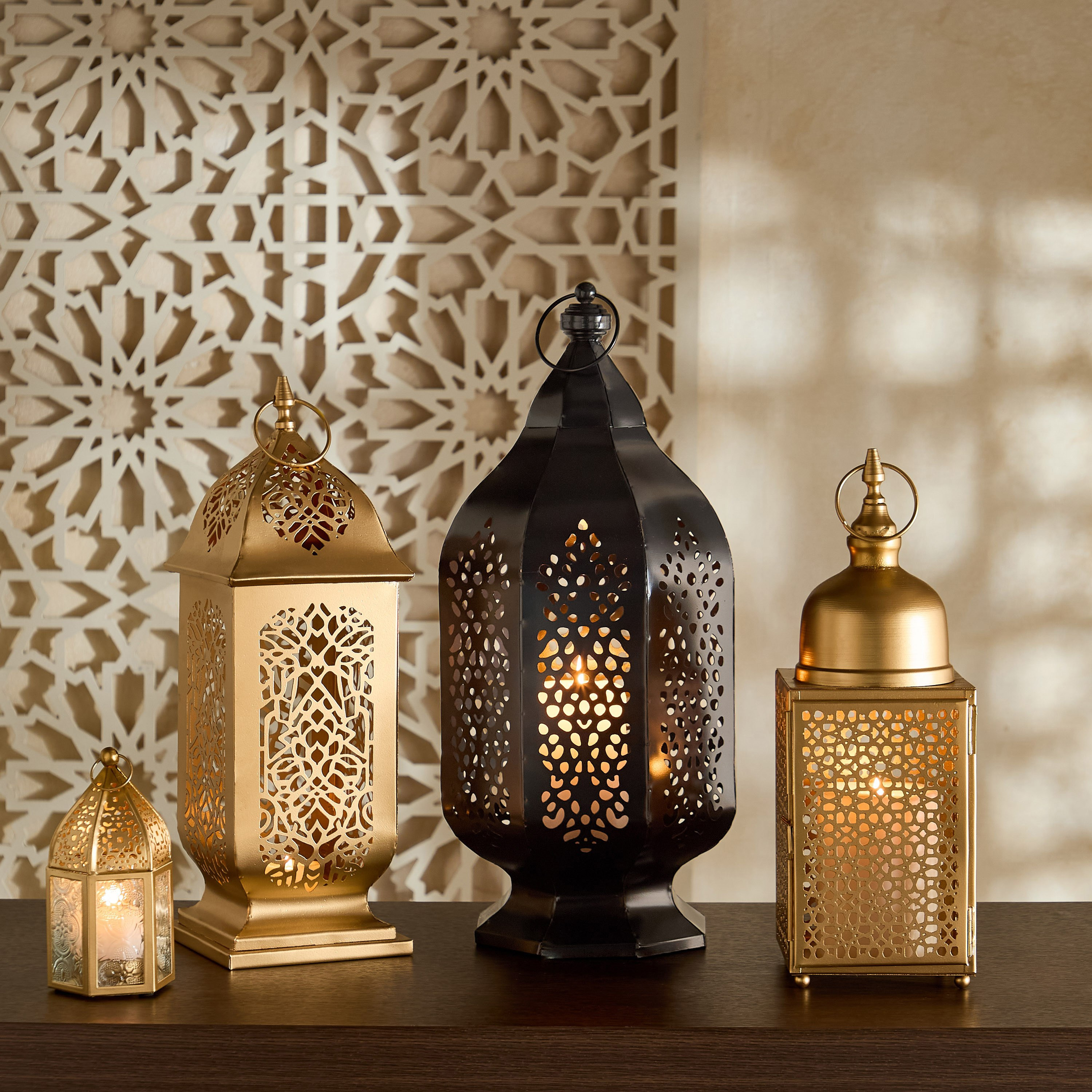 Arabesque Zaynah Decorative Cutwork Lantern - 11x11x32 cm-hbxdecorandfurnishings-homeaccessories-lanterns-image-10