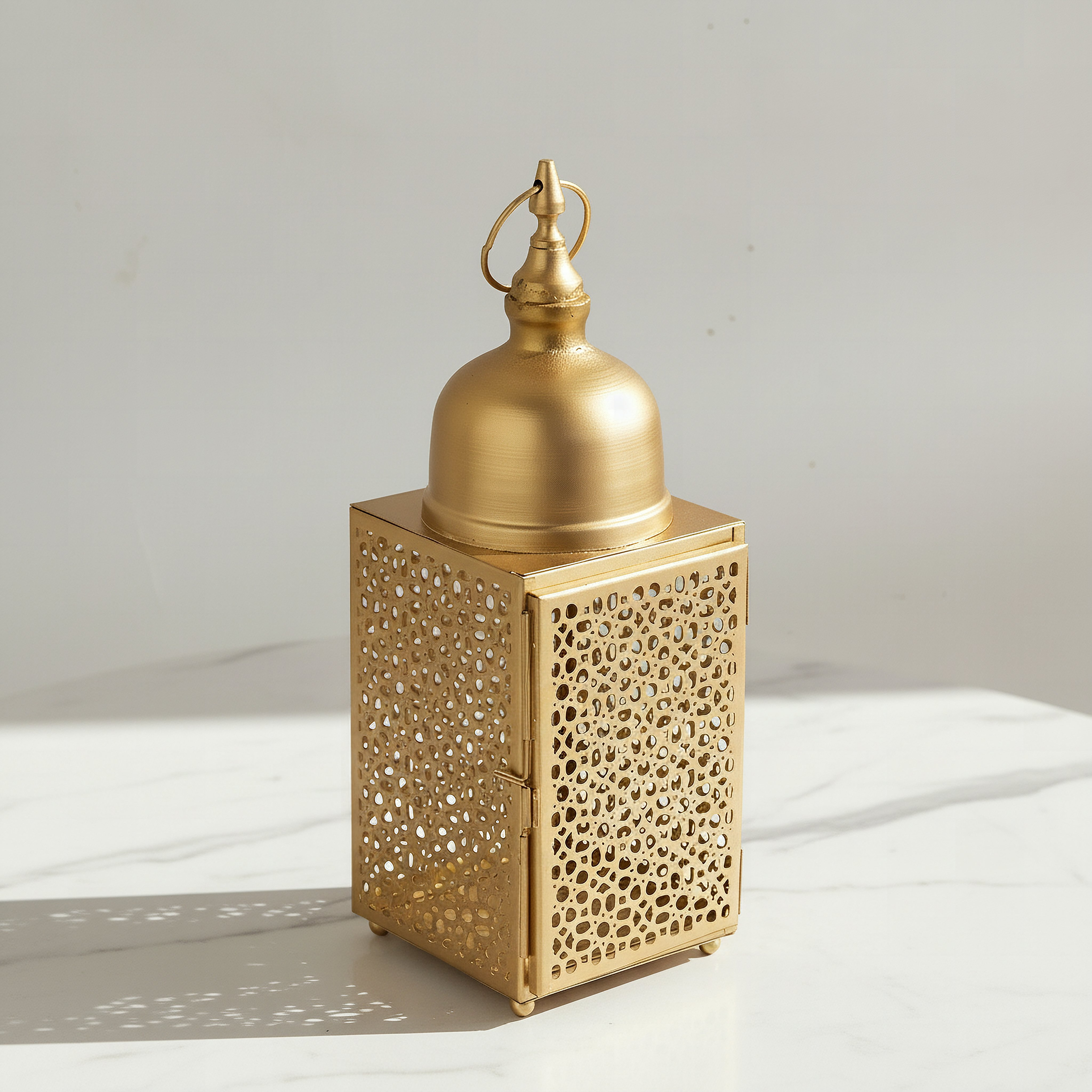 Arabesque Zaynah Decorative Cutwork Lantern - 11x11x32 cm-hbxdecorandfurnishings-homeaccessories-lanterns-image-1
