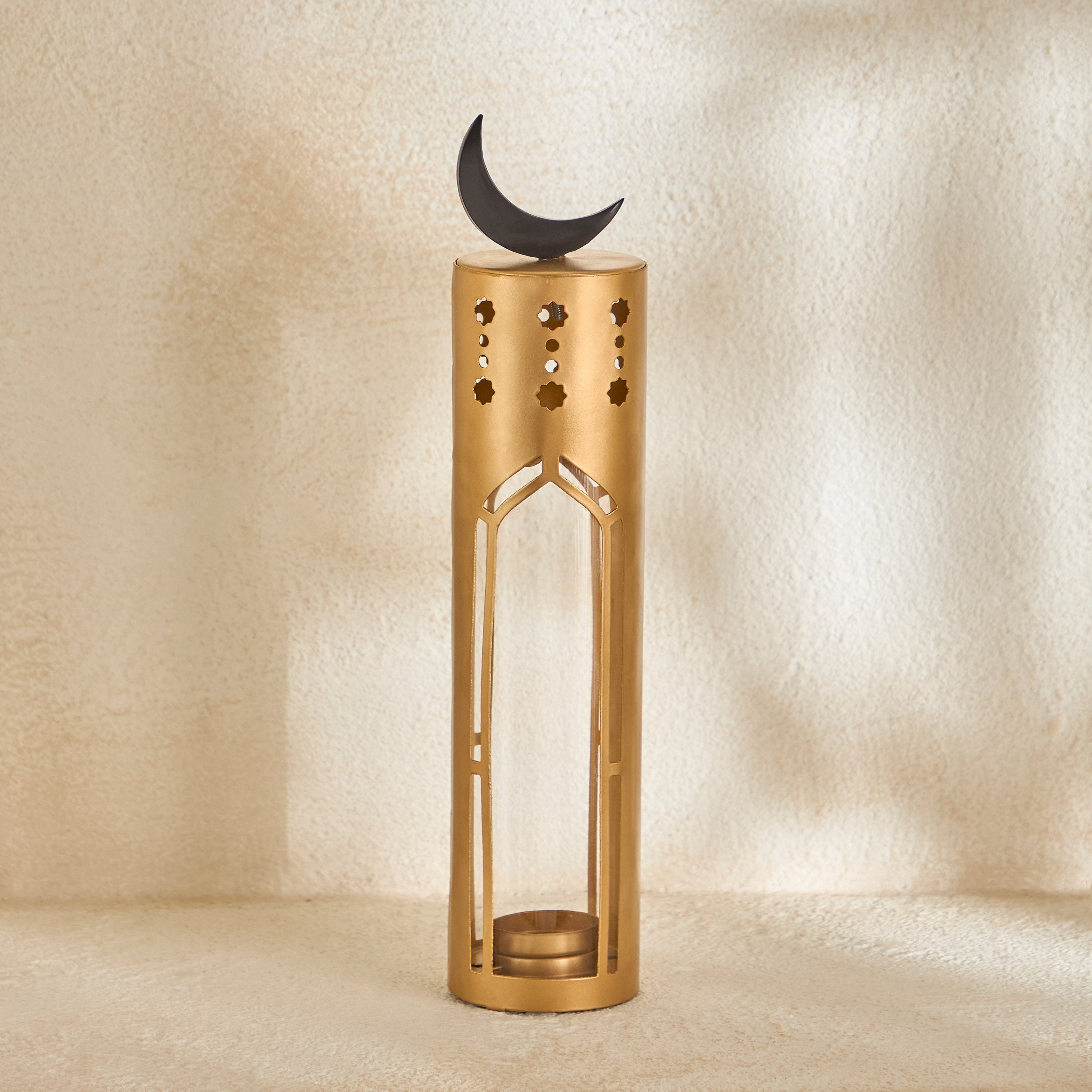 Celestial Layali Noor Decorative Lantern with Glass - 7x7x32 cm-hbxdecorandfurnishings-homeaccessories-lanterns-image-2
