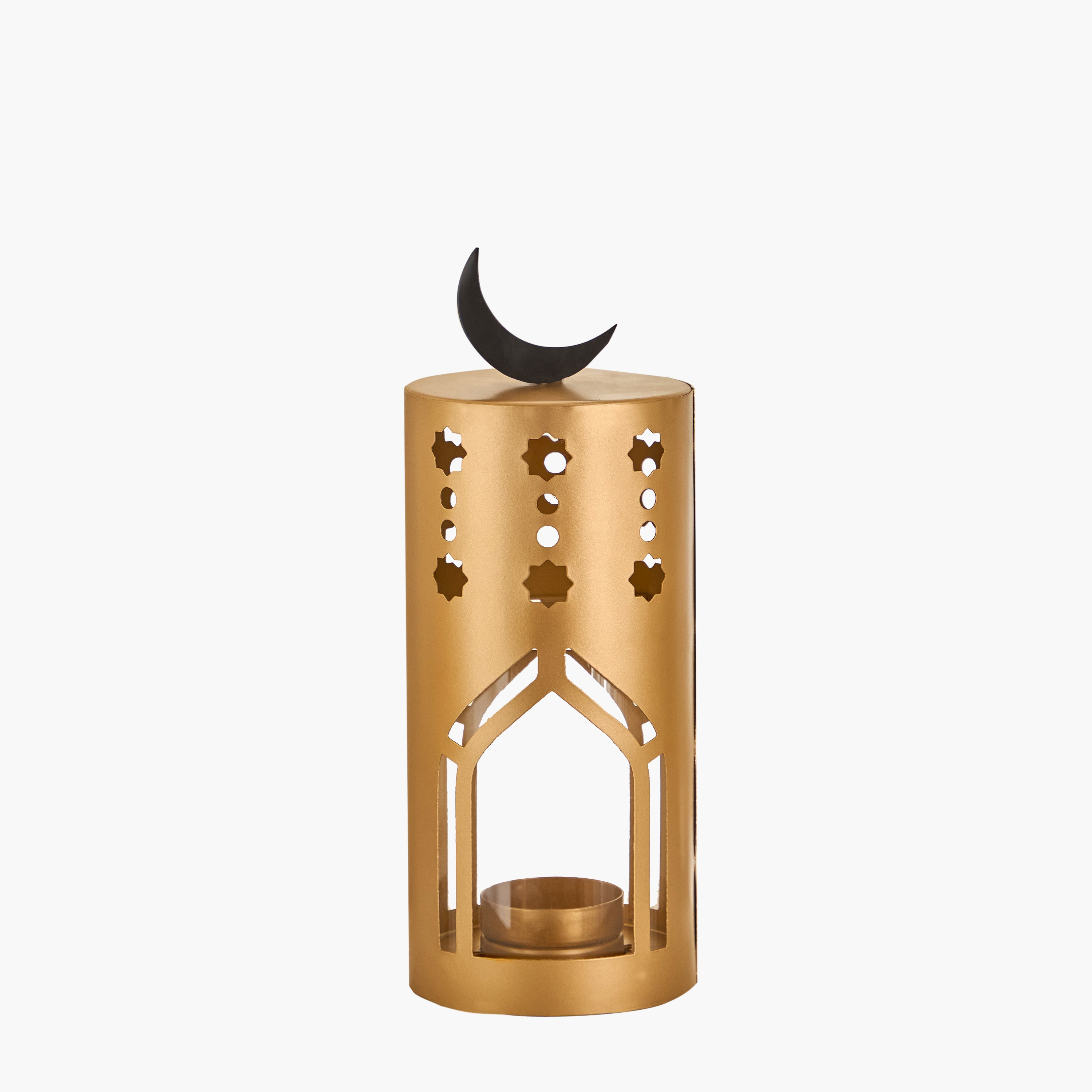 Celestial Layali Noor Decorative Lantern with Glass - 11x11x28 cm-hbxdecorandfurnishings-homeaccessories-lanterns-image-5