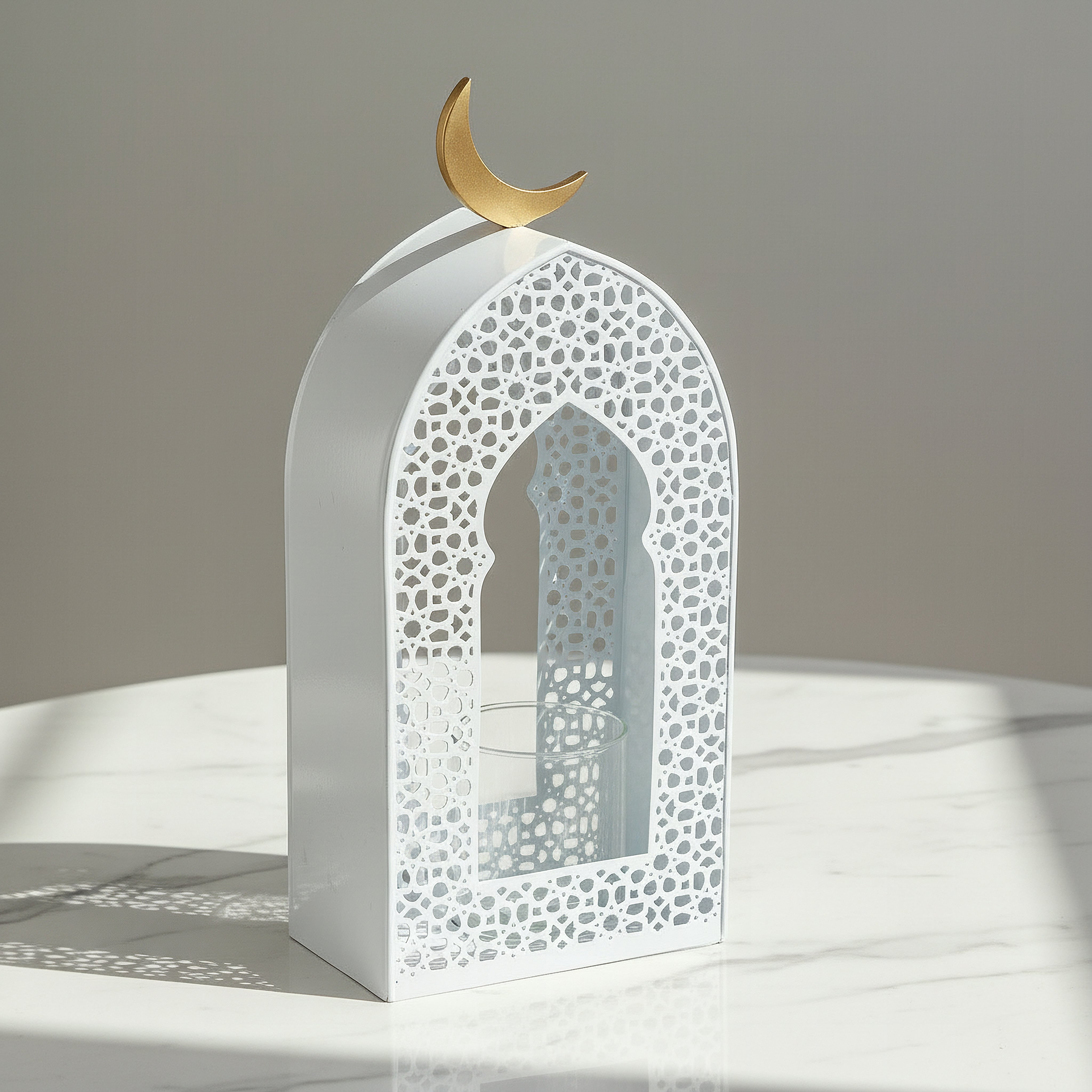 Celestial Layali Noor Decorative Lantern - 14.5x8x32 cm-hbxdecorandfurnishings-homeaccessories-lanterns-image-1